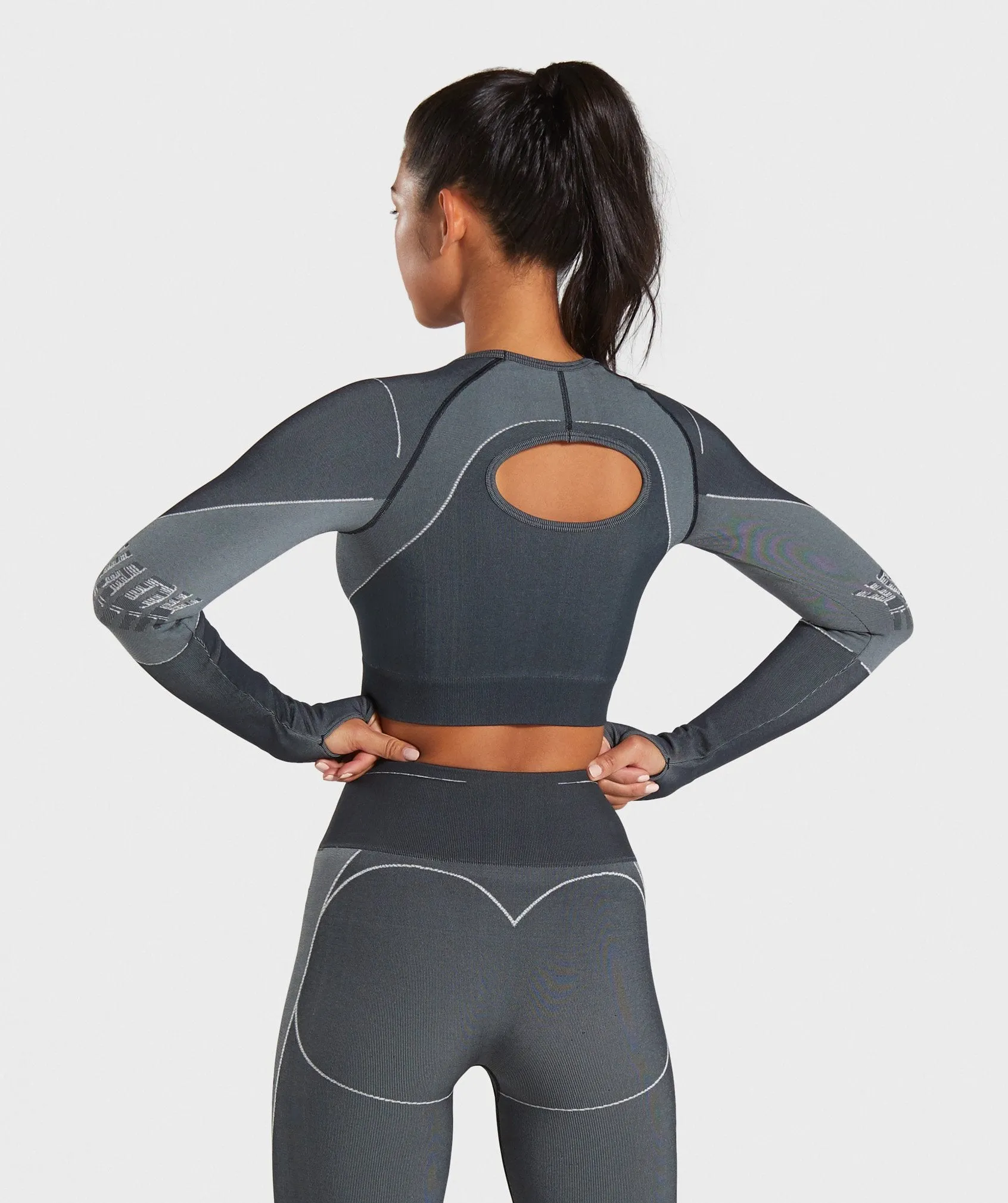 Gymshark Turbo Seamless Crop Top - Black