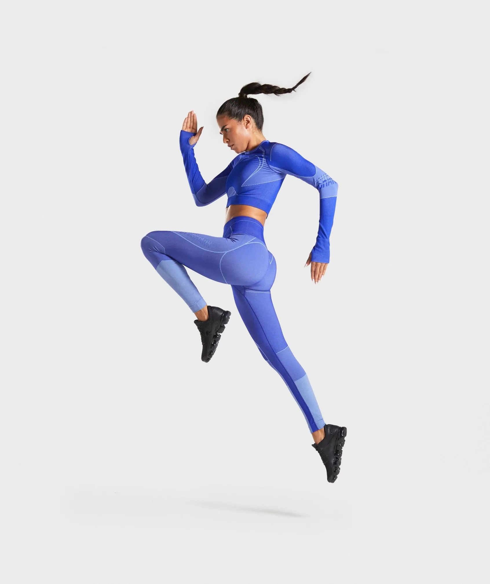 Gymshark Turbo Seamless Crop Top - Cobalt Blue