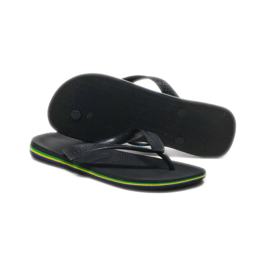 Havaianas Flip Flops Canvas Black Colour For Women