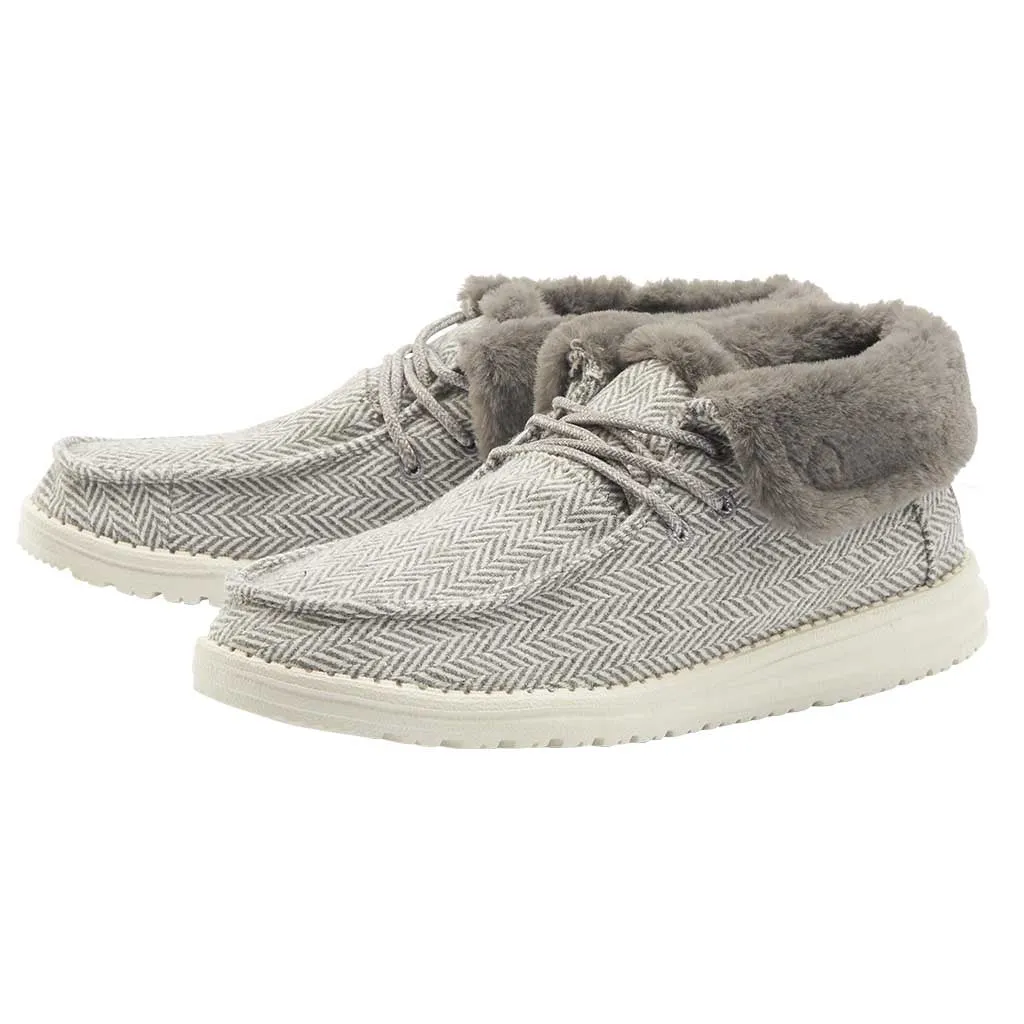 HEY DUDE WOMEN'S BRITT HERRINGBONE GREY - 121773133