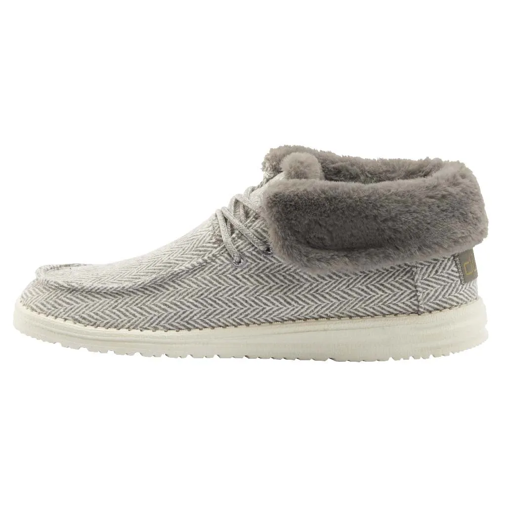 HEY DUDE WOMEN'S BRITT HERRINGBONE GREY - 121773133