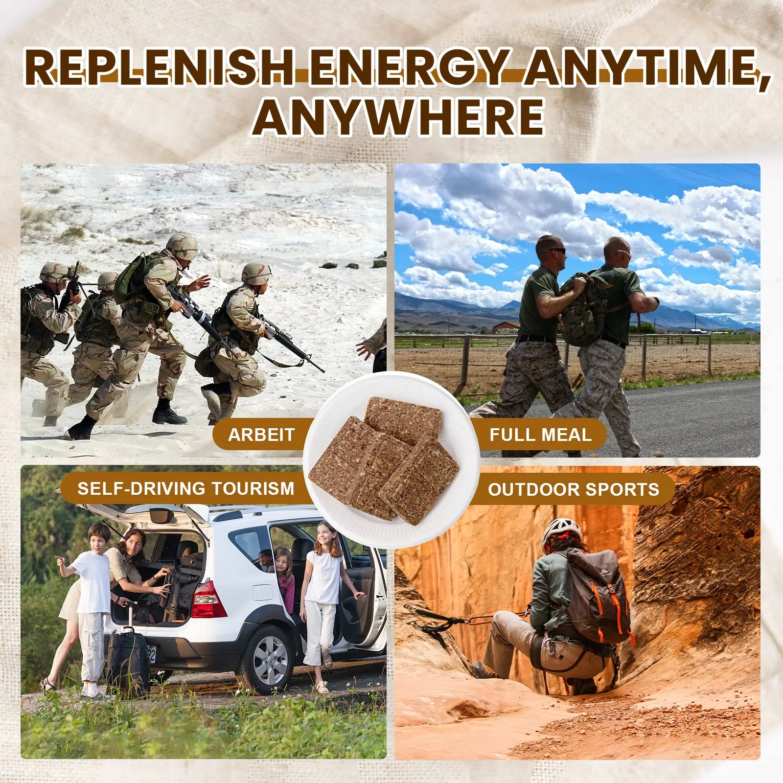 High Energy Ration Bars - Preparedness Kit (Variety 3 Pack)