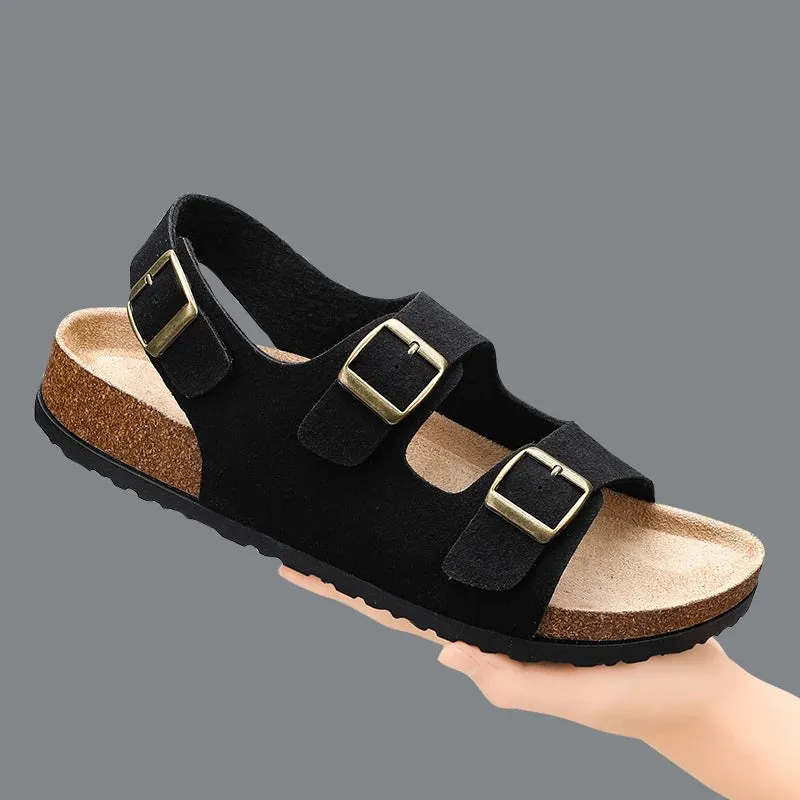 Hnzxzm Male Comfortable Luxury Sandals Fashion Casual Outdoor Beach Slippers Breathable Wading Shoes Leather Men Sandals Summer Shoes