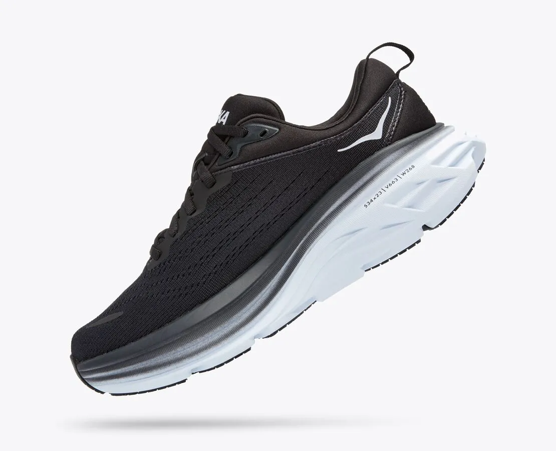 Hoka Bondi 8 Black White Women's