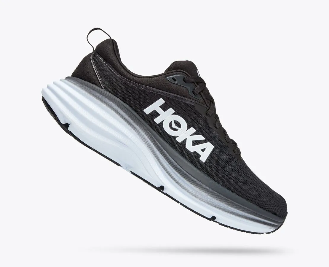 Hoka Bondi 8 Black White Women's