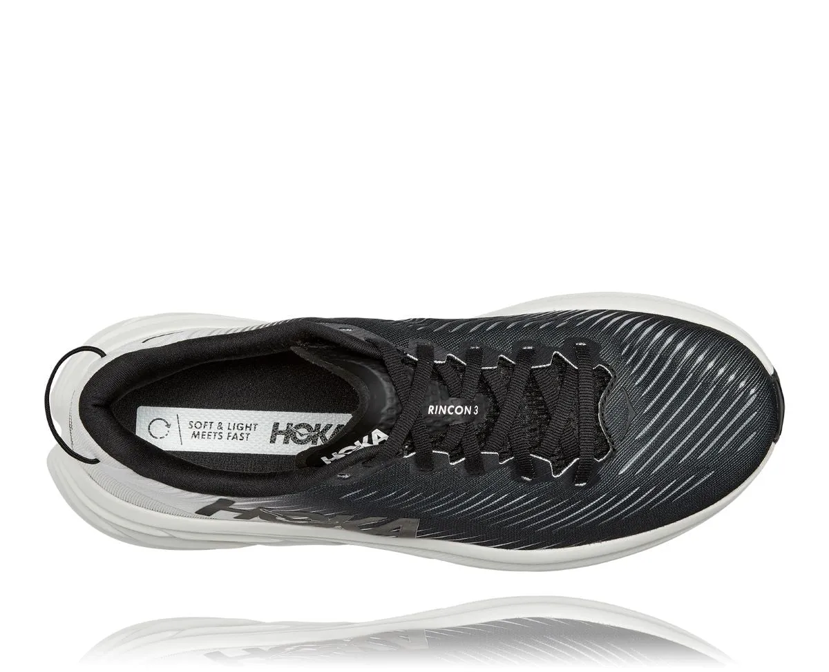 'HOKA' Men's Rincon 3 - Black / White