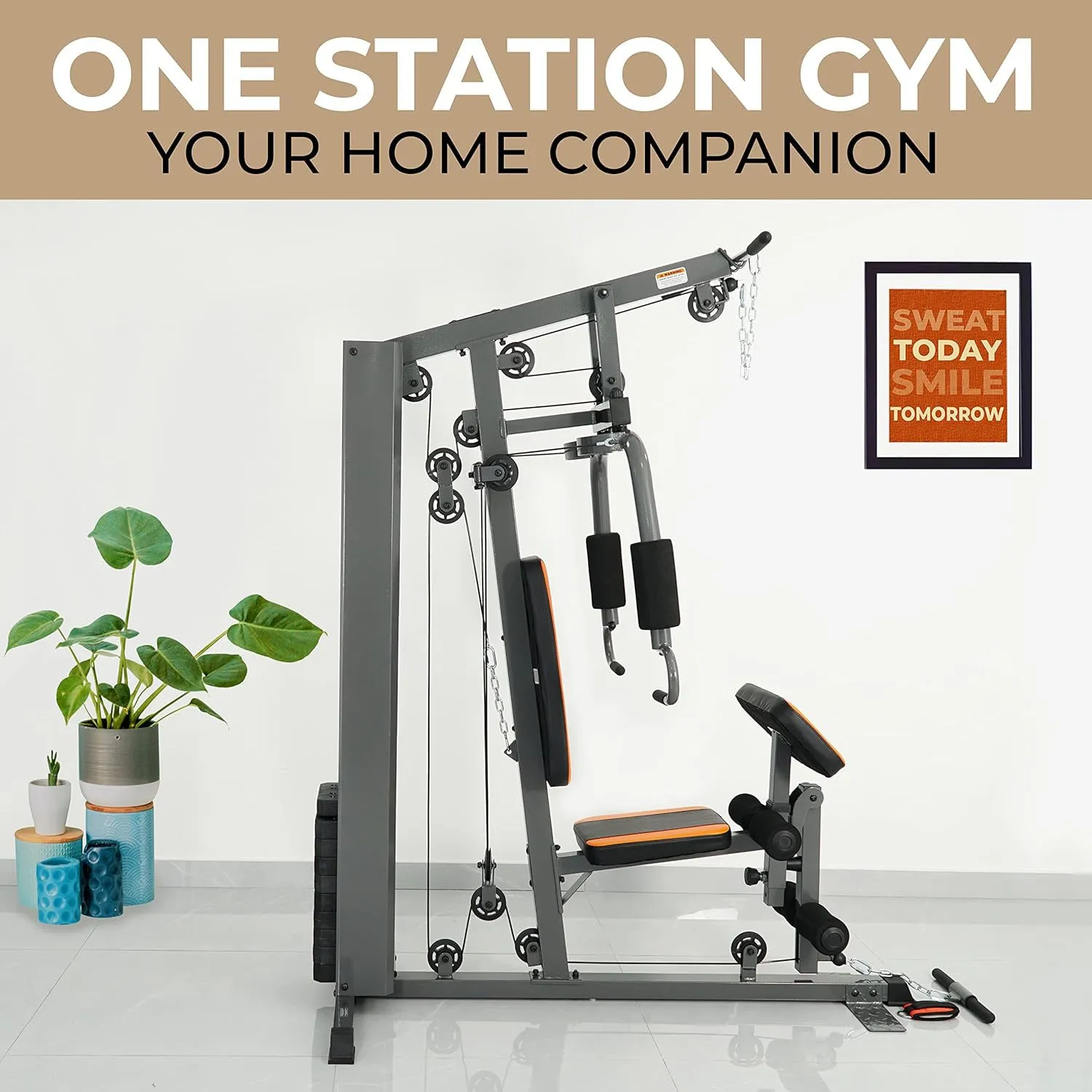 Home Gym Station Heavy Duty Steel Frame Single Station GM-1825 Multi Function Workout Station for Weightlifting and Bodybuilding