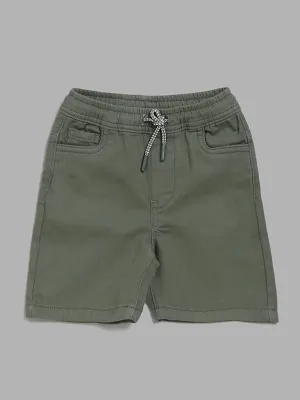 HOP Kids Green Denim Shorts