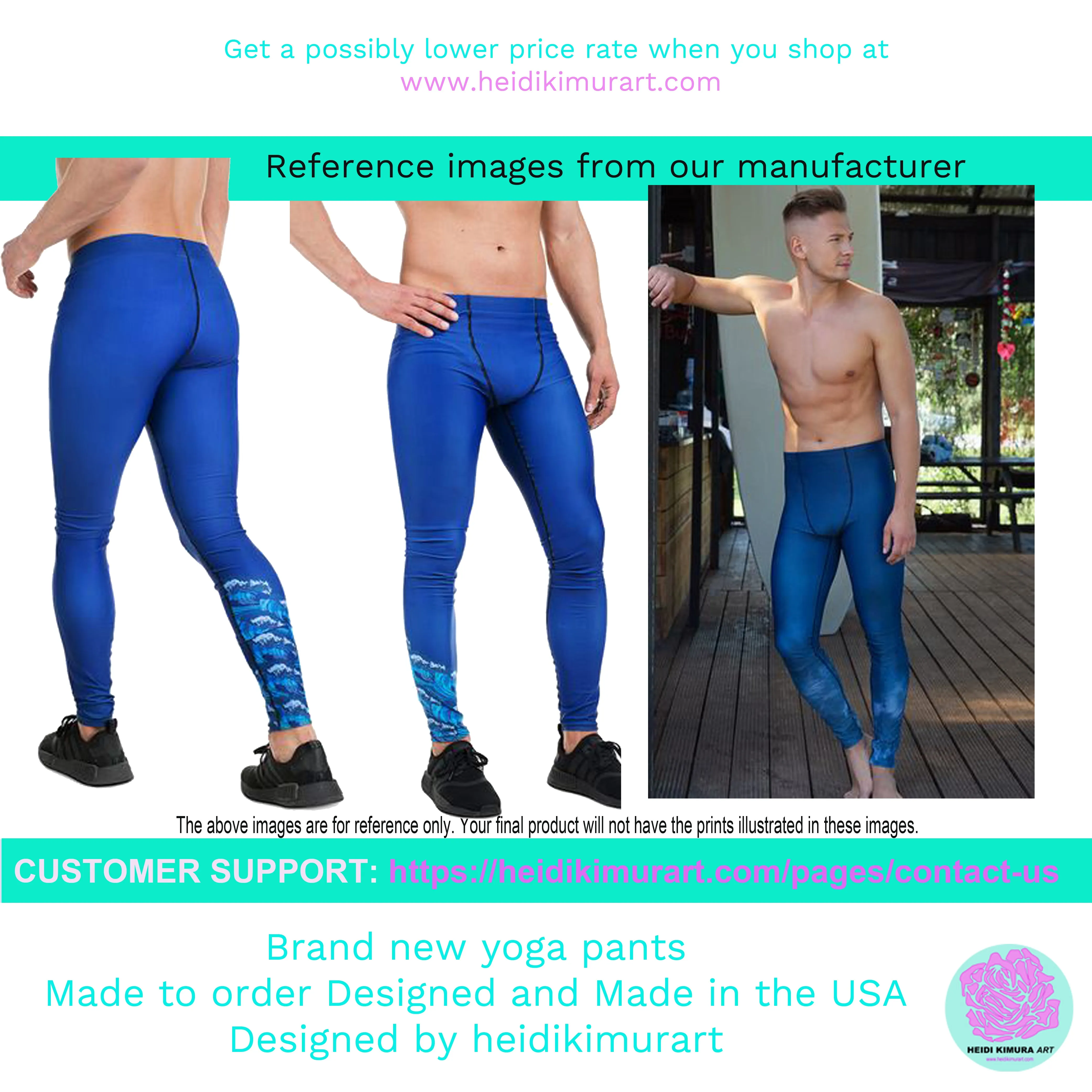 Hot Pink Solid Color Meggings, Best Print Premium Men's Leggings Compression Tights - Made in USA/ MX/ EU