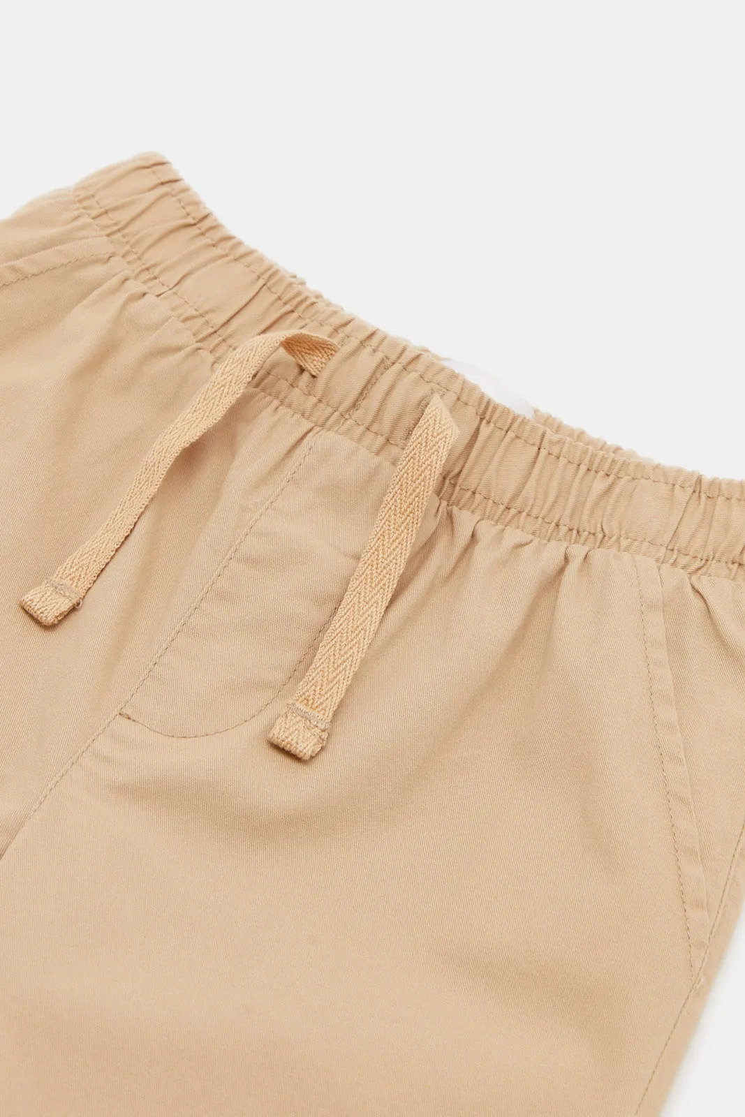 Infant Boys Beige Chino Pull On Trouser