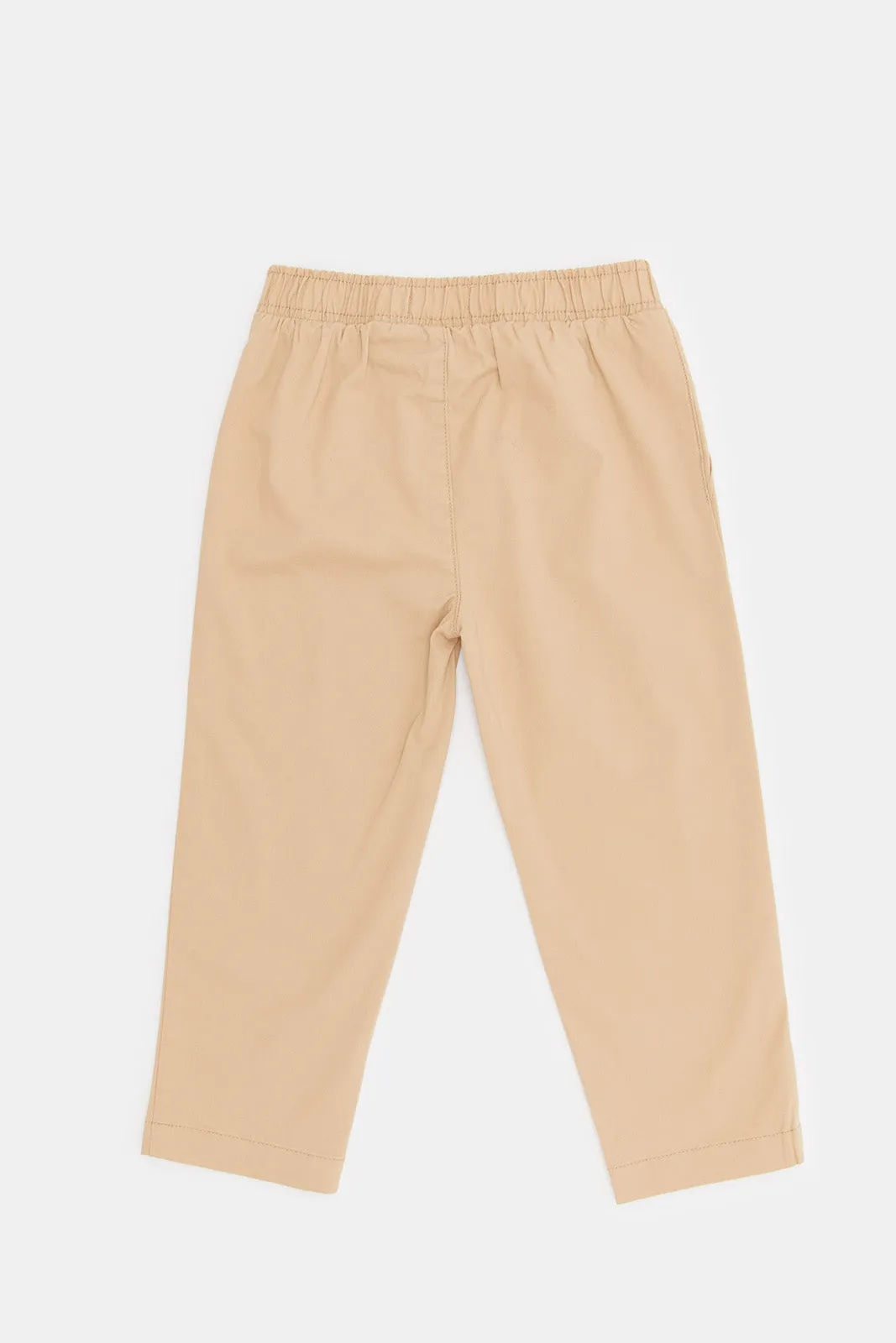 Infant Boys Beige Chino Pull On Trouser