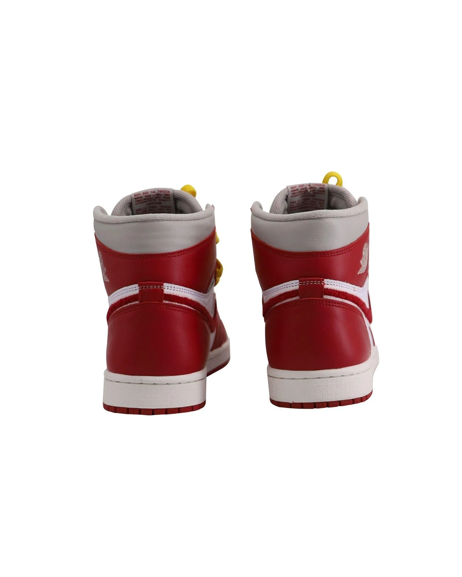 Iron Ore/Red Varsity Leather High Top Sneakers