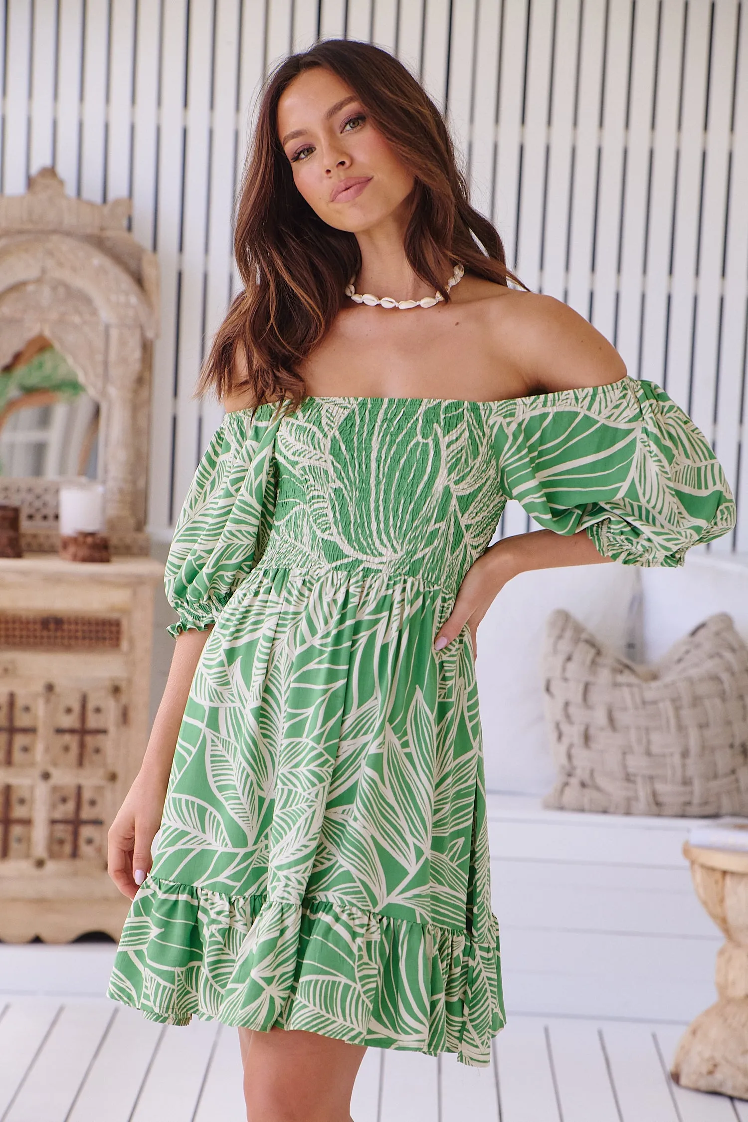 Jaase Evergreen Louise Mini Dress