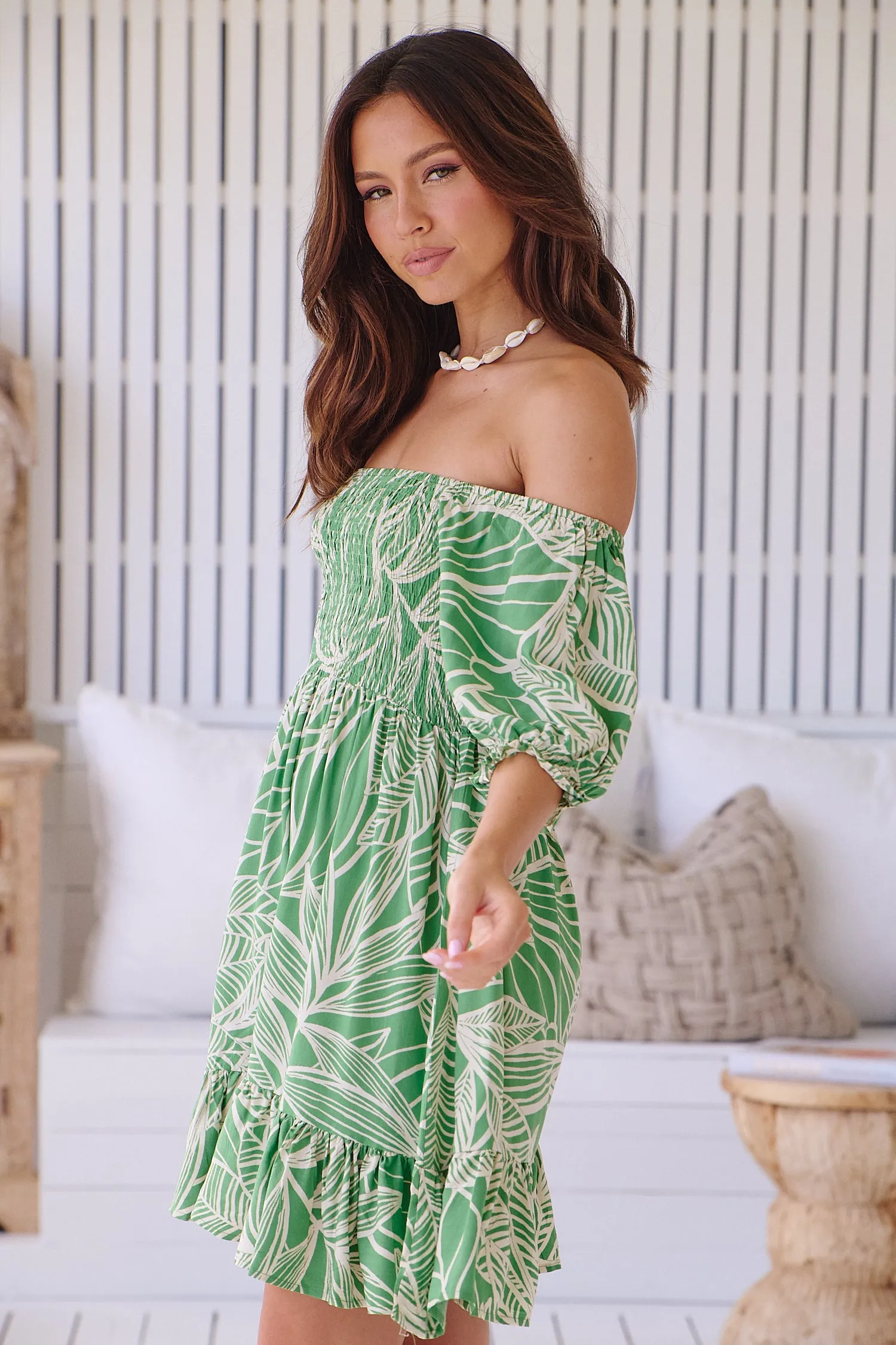 Jaase Evergreen Louise Mini Dress