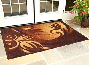 Kuber Industries Country Modern Door Mat/Floor Mat|Solid Print & Cotton Material|Water Absorbent & Easy to Wash|Size Large 71 X 47 Cm (Brown), Large Rectangle