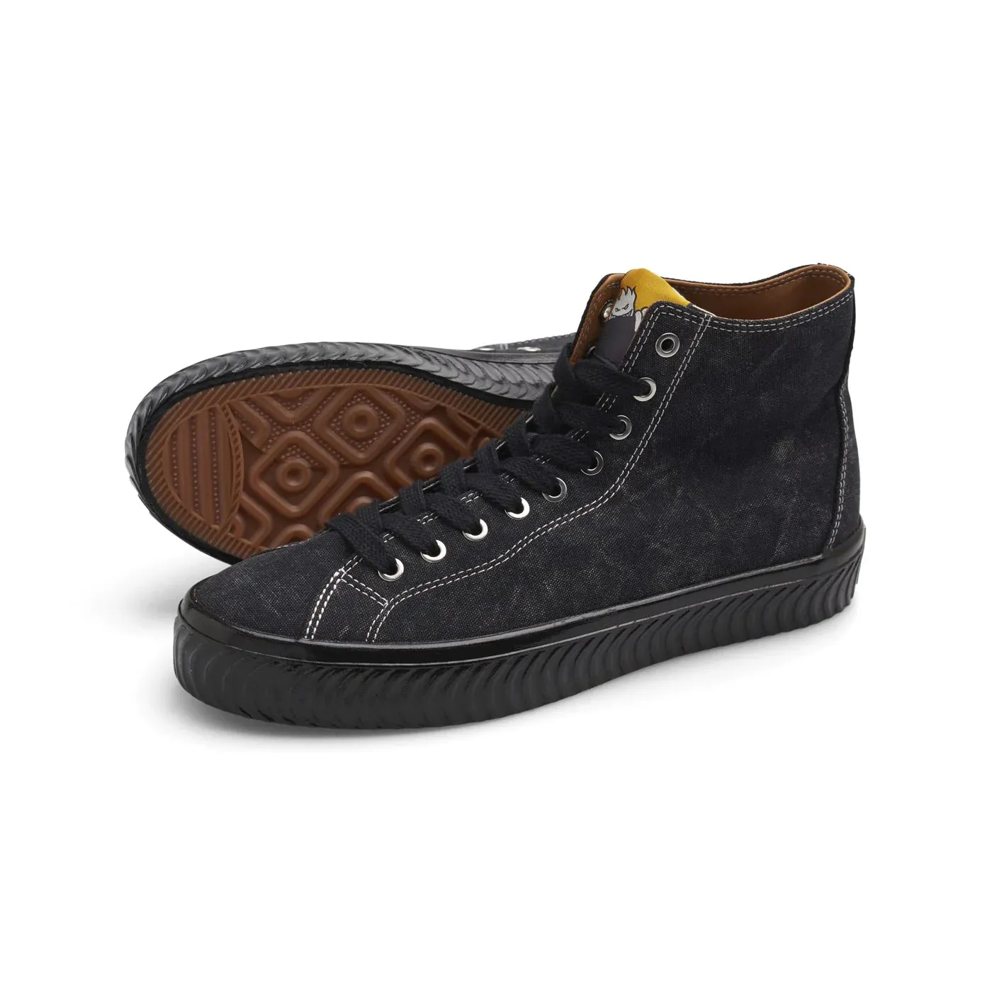 LAST RESORT AB VM003-Hi Canvas Spitfire Shoes Washed Black