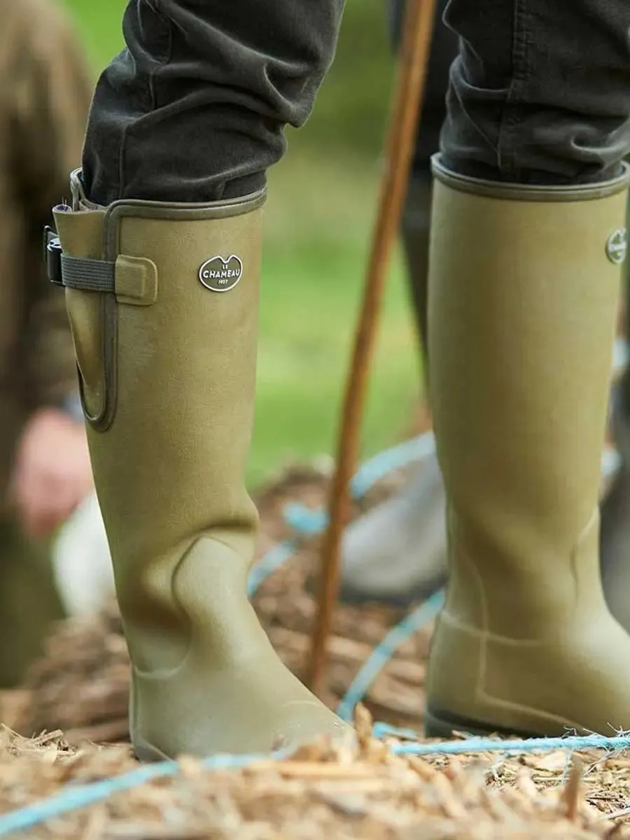 LE CHAMEAU Vierzonord Boots - Mens Neoprene Lined - Iconic Green