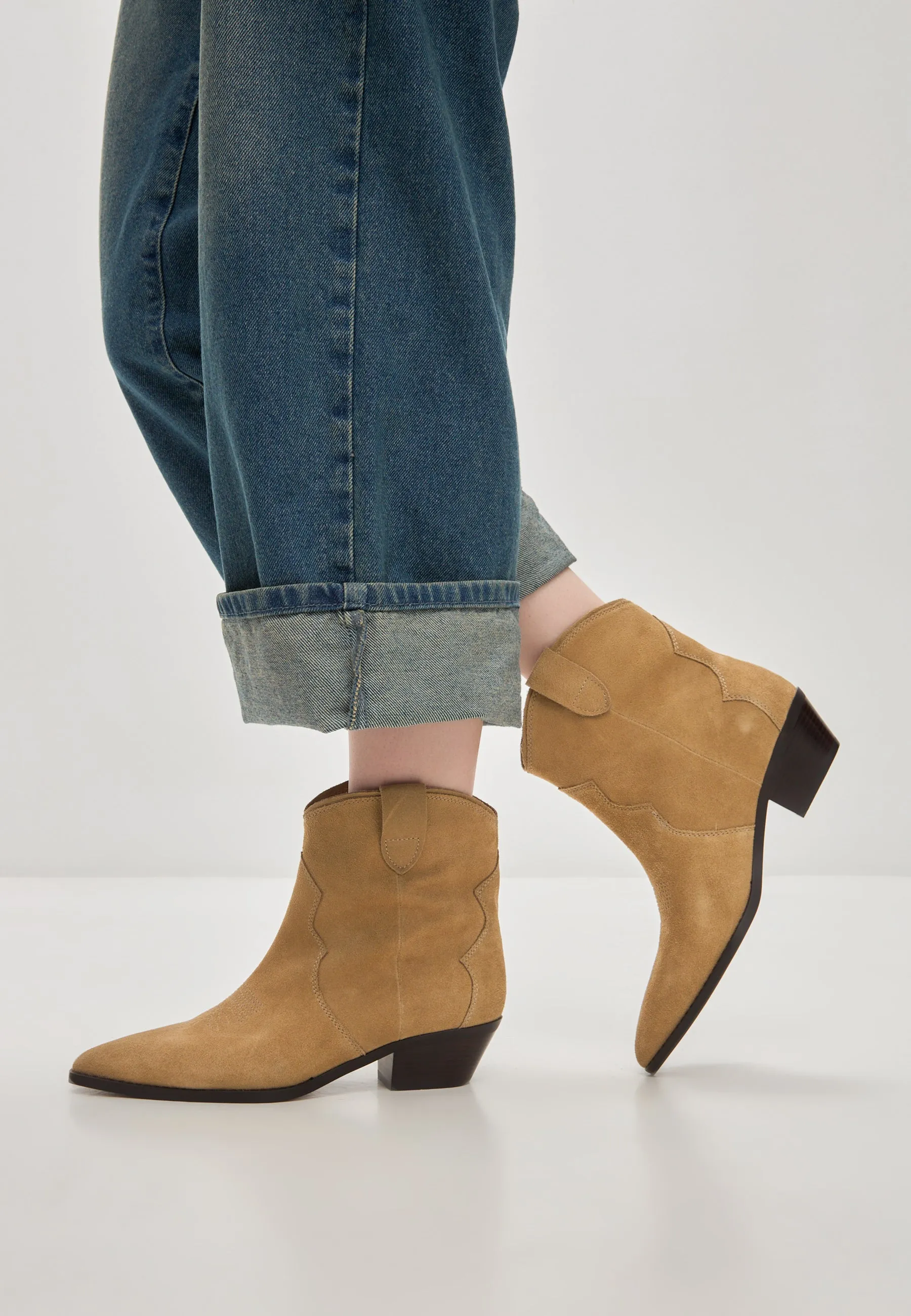 Low-shaft Cowboy Boots Hazel - Beige