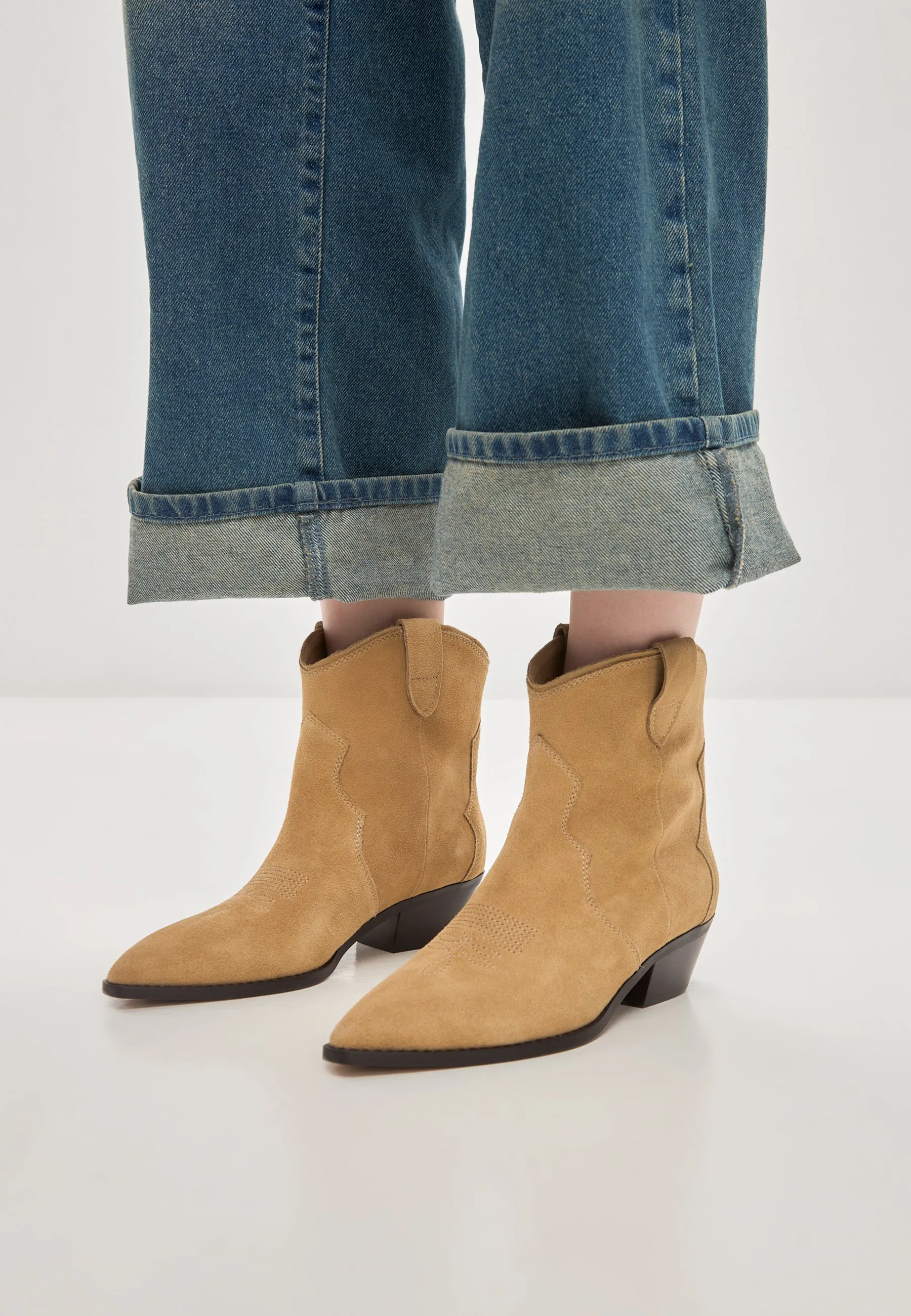 Low-shaft Cowboy Boots Hazel - Beige