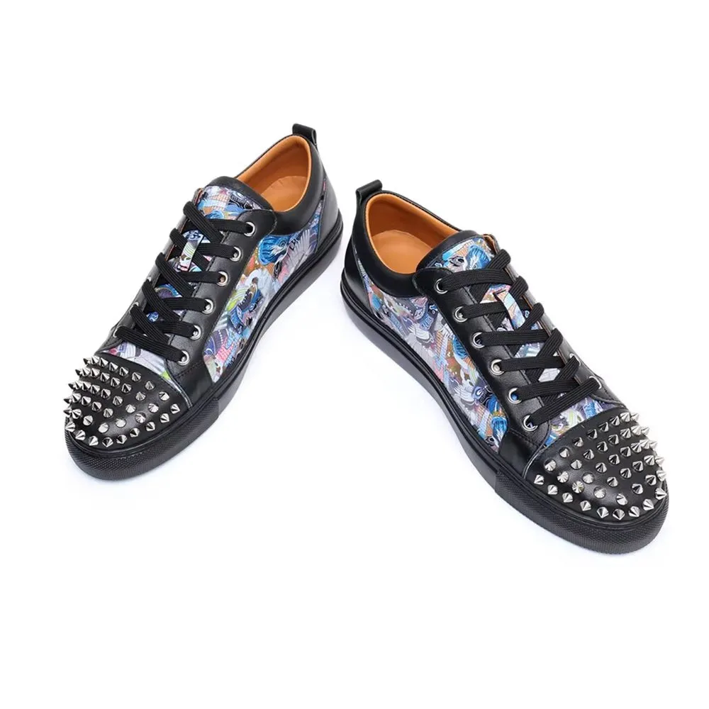 LuxeLeather Exotic Lace-up Sneakers