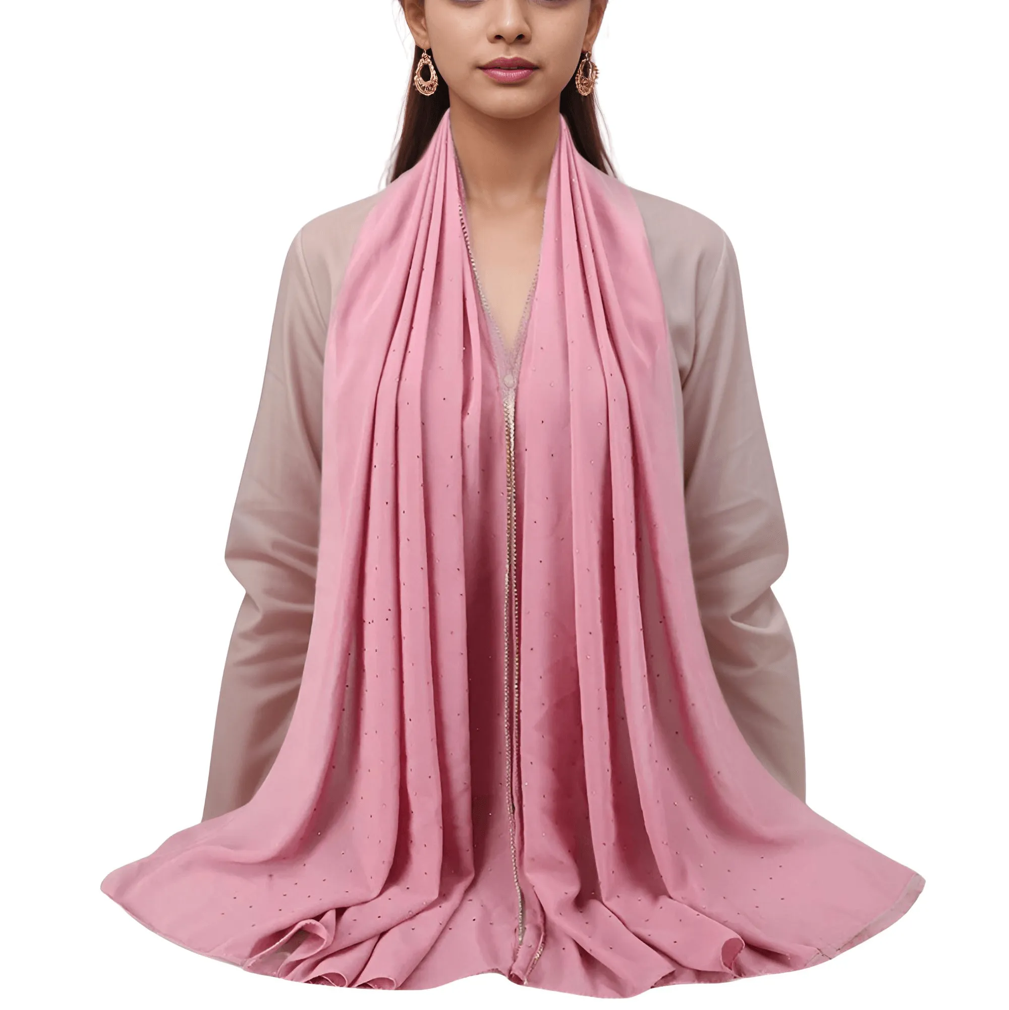 Luxury Chiffon Headscarf Solid Soft Long Muslim Scarves For Women Hijab Shawl and Wrap