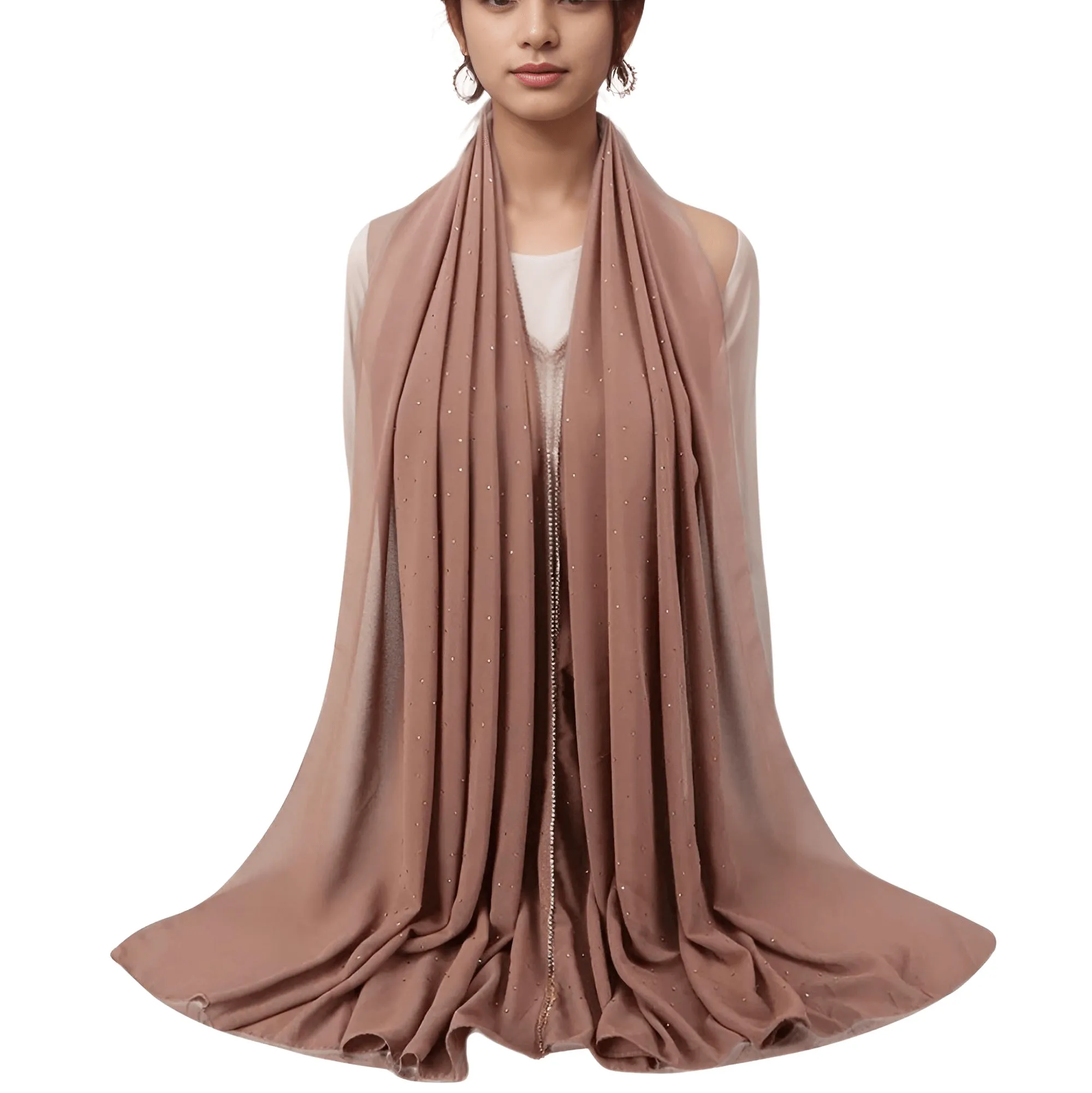 Luxury Chiffon Headscarf Solid Soft Long Muslim Scarves For Women Hijab Shawl and Wrap