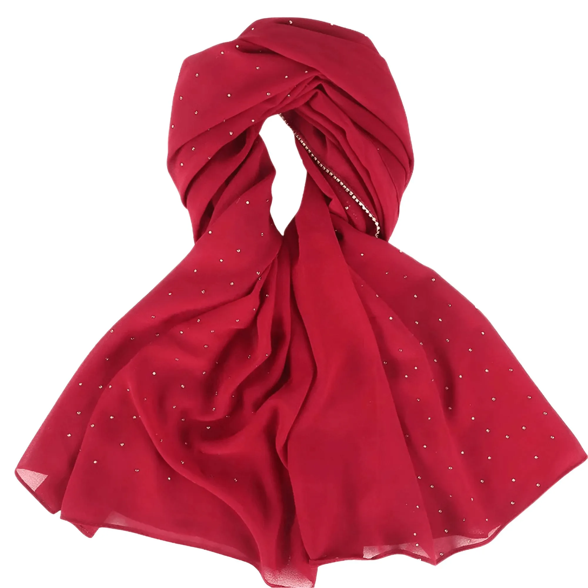 Luxury Chiffon Headscarf Solid Soft Long Muslim Scarves For Women Hijab Shawl and Wrap