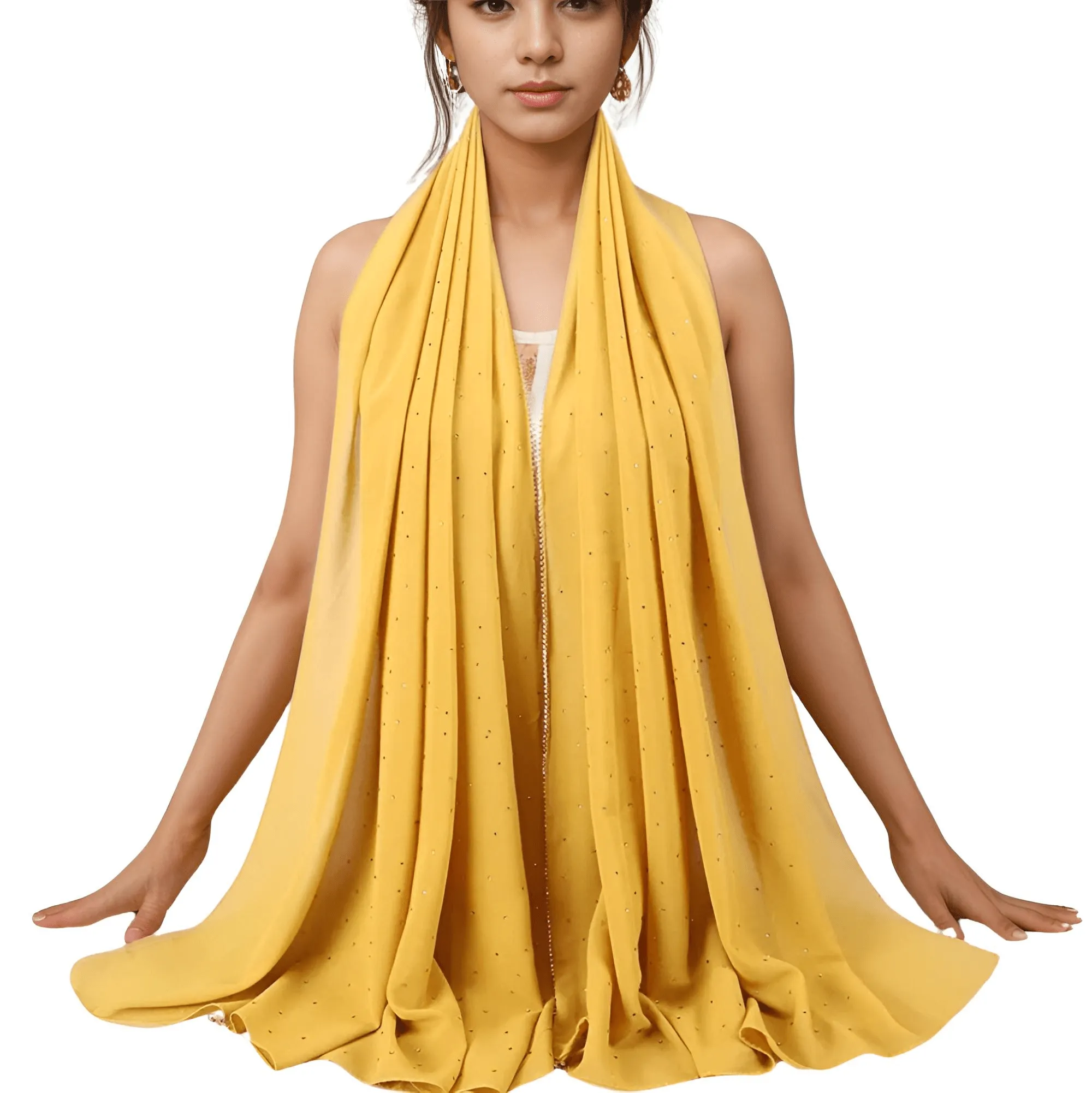 Luxury Chiffon Headscarf Solid Soft Long Muslim Scarves For Women Hijab Shawl and Wrap