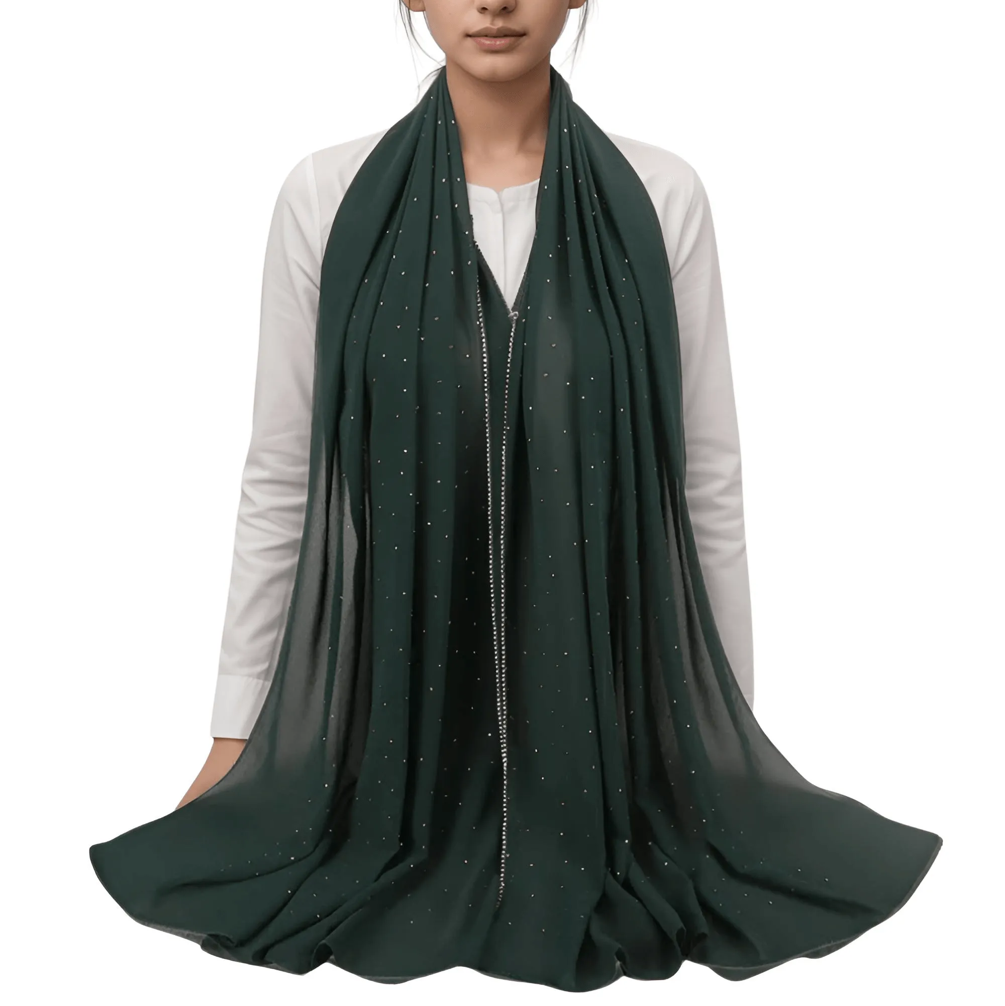 Luxury Chiffon Headscarf Solid Soft Long Muslim Scarves For Women Hijab Shawl and Wrap