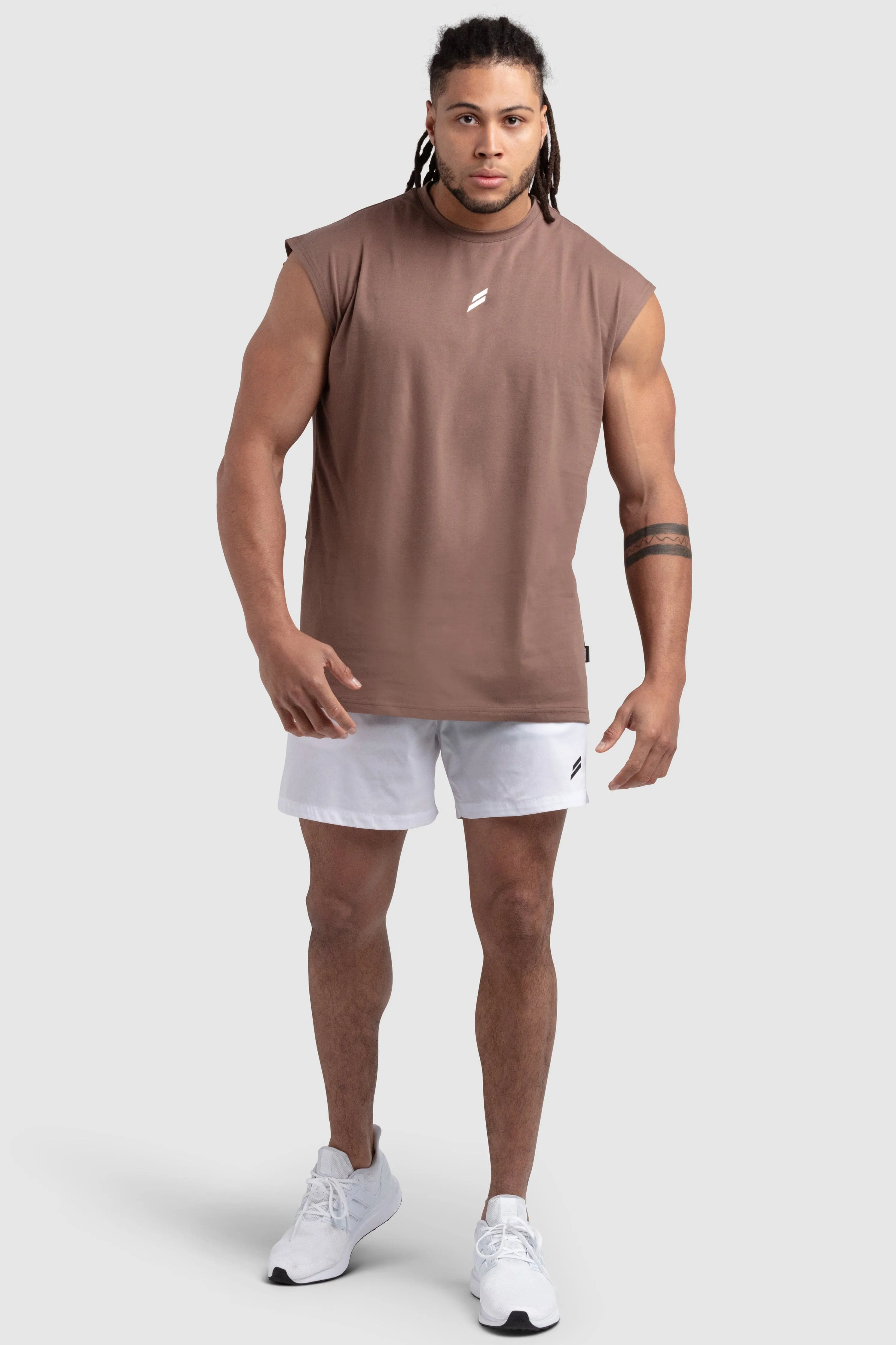 Mark Oversize Cutoff Tank - Choc Brown