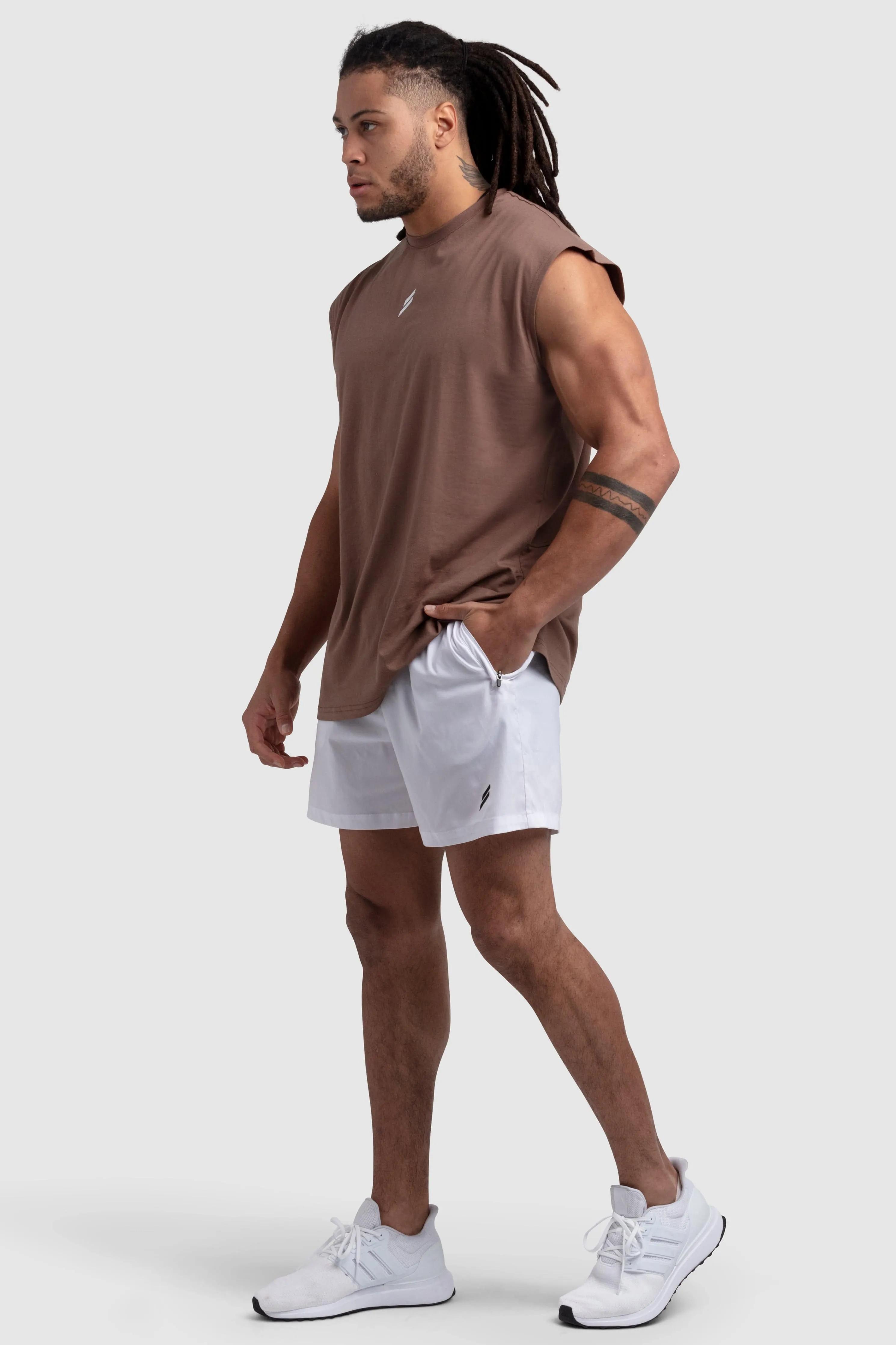 Mark Oversize Cutoff Tank - Choc Brown