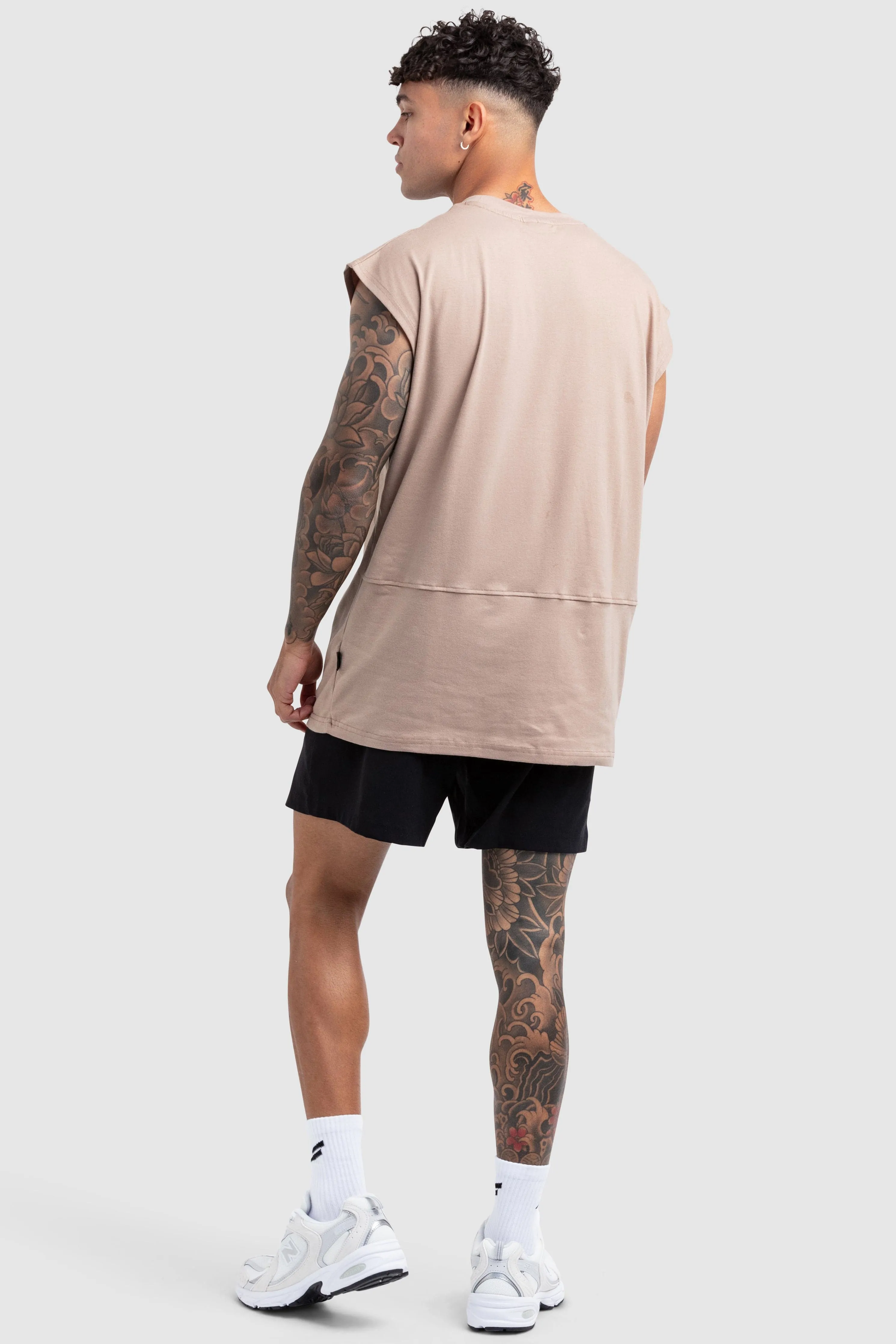 Mark Oversize Cutoff Tank - Light Taupe