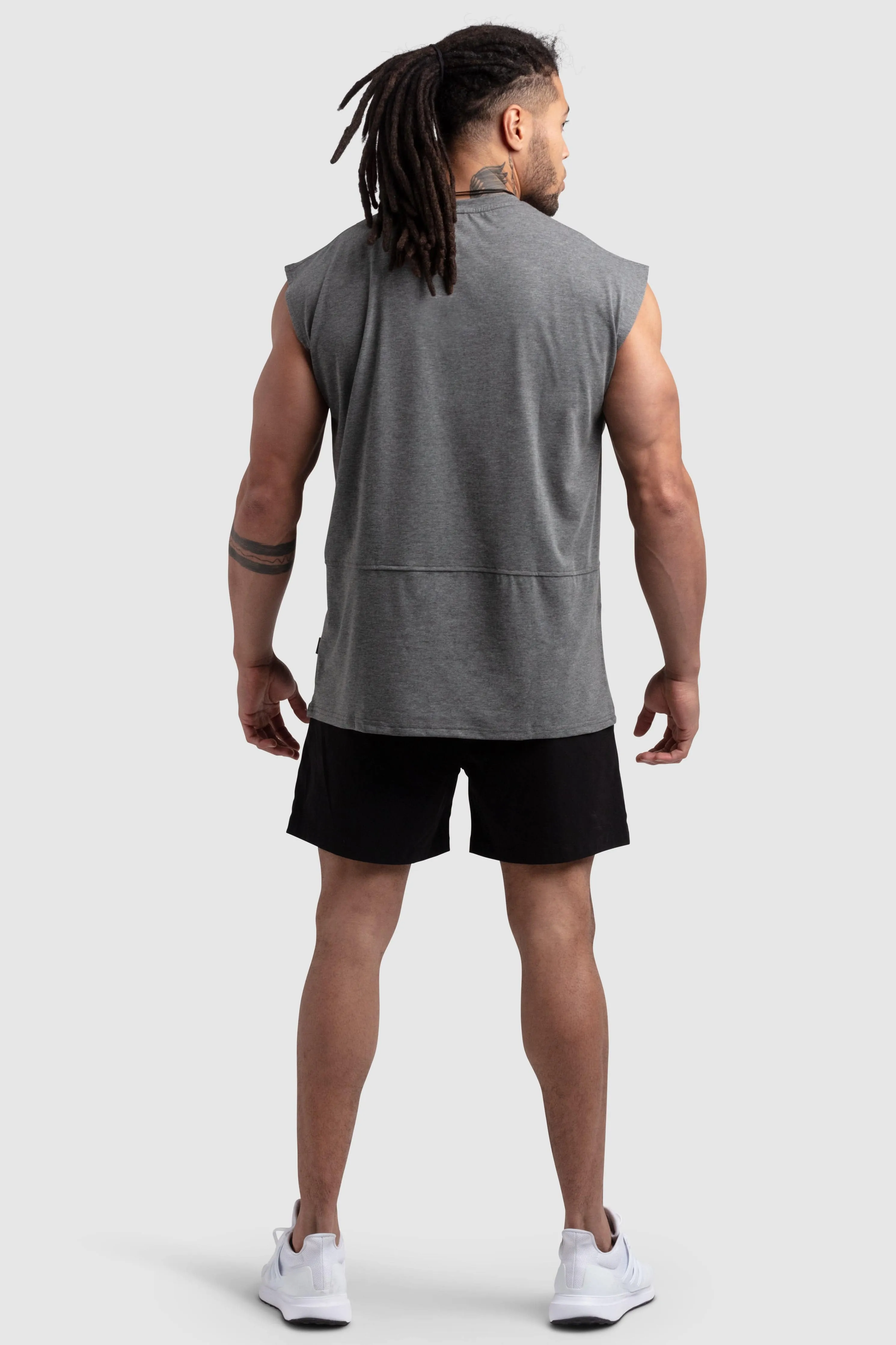 Mark Oversize Cutoff Tank - Slate Grey