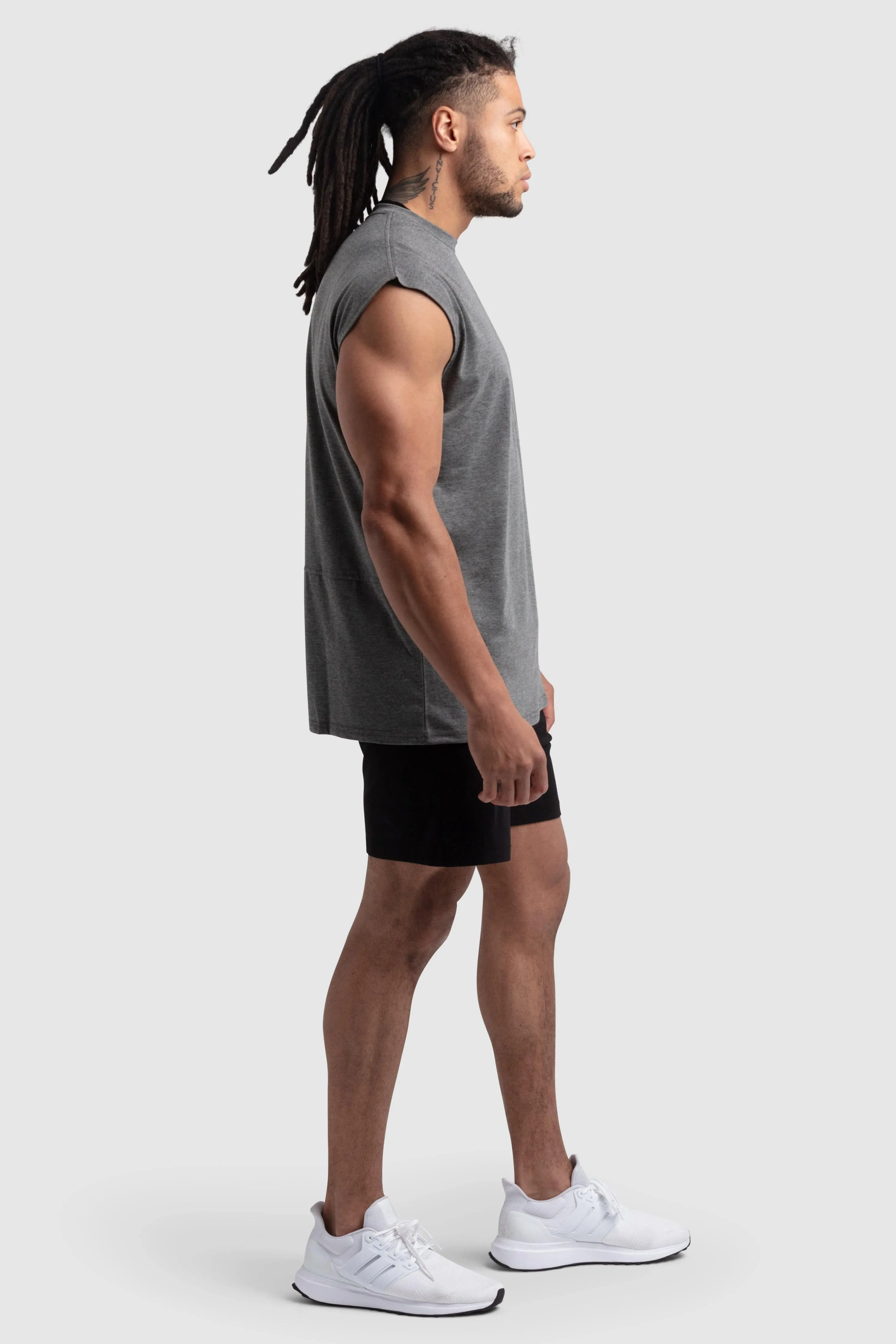 Mark Oversize Cutoff Tank - Slate Grey