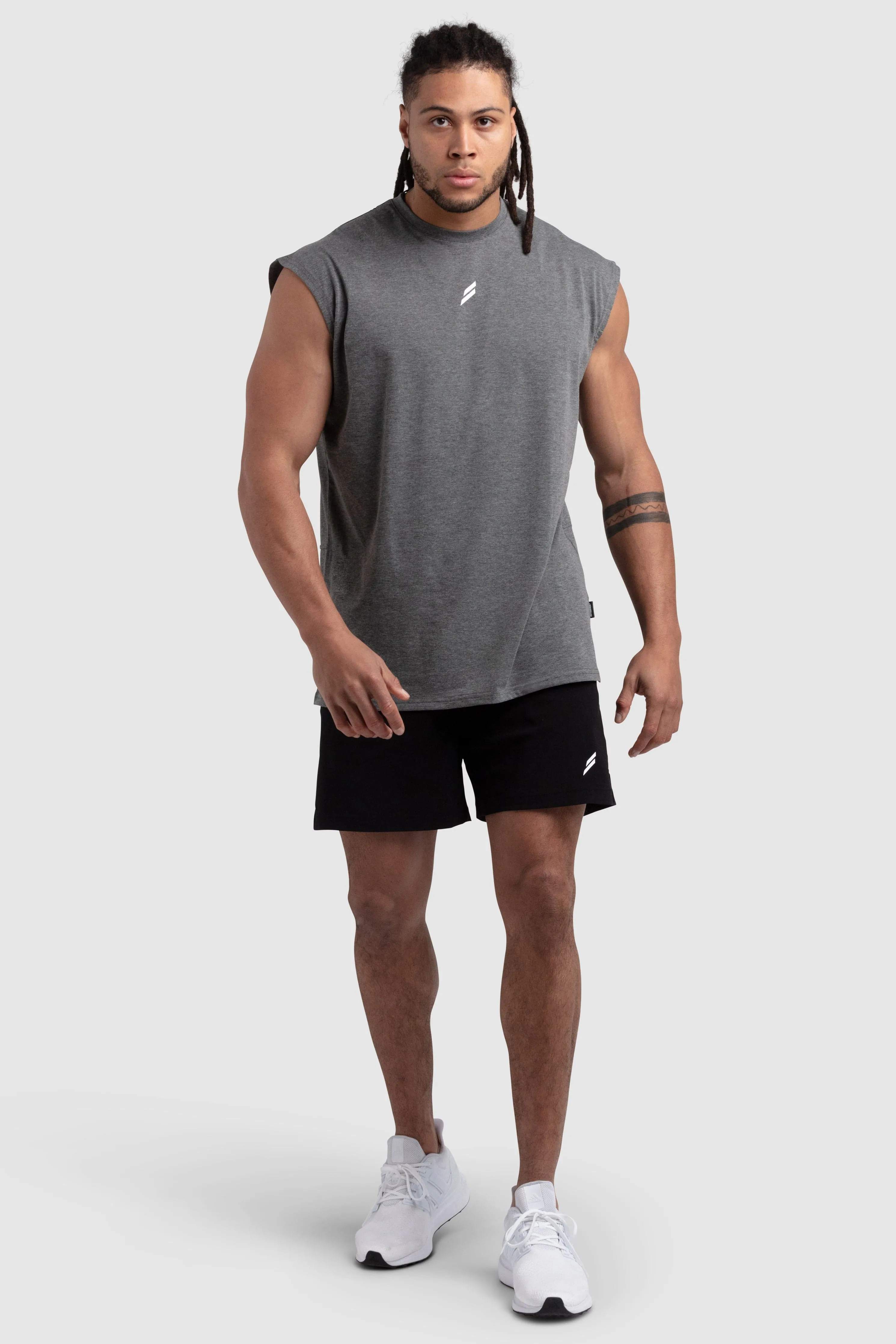 Mark Oversize Cutoff Tank - Slate Grey