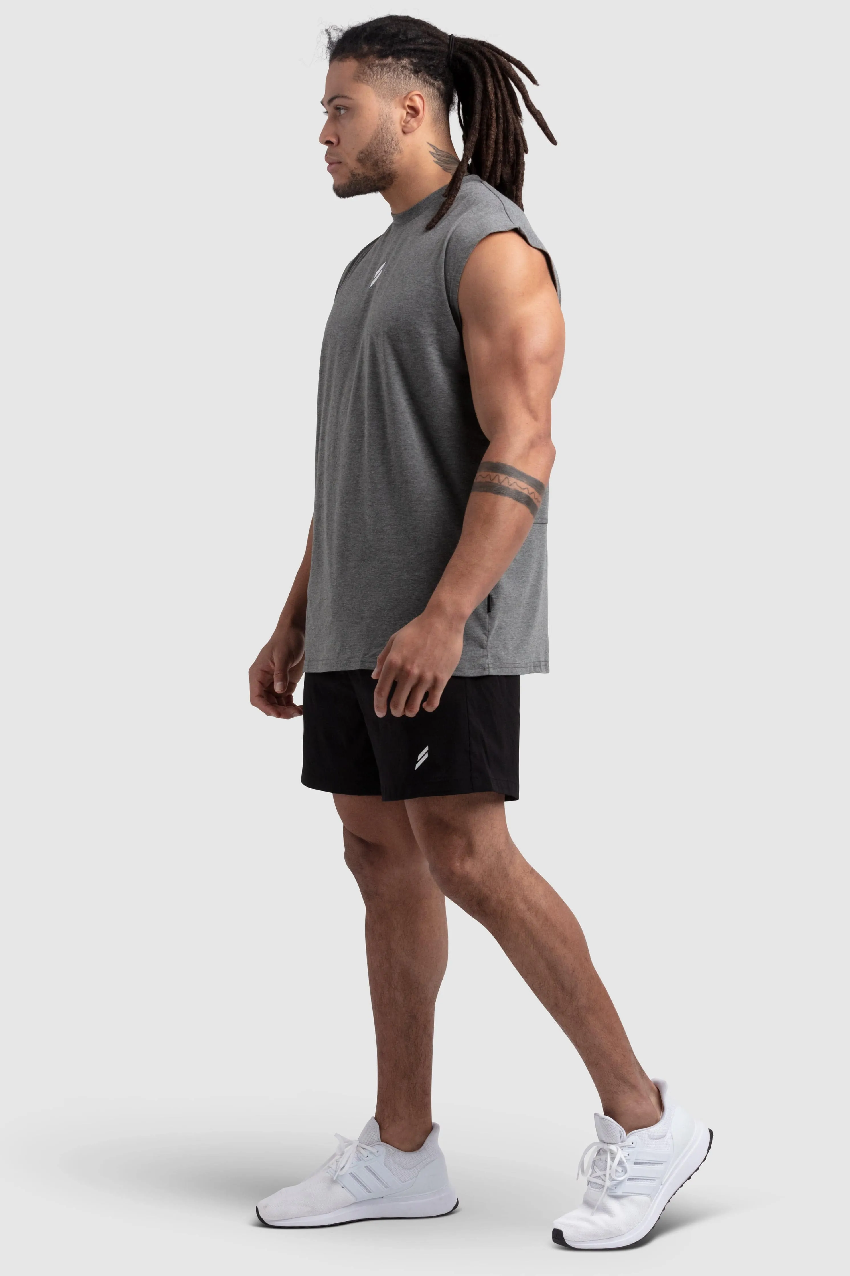 Mark Oversize Cutoff Tank - Slate Grey