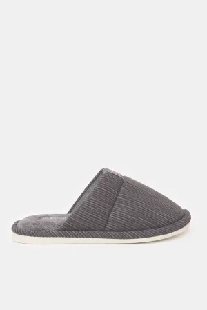 Men Charcoal Mule Slipper