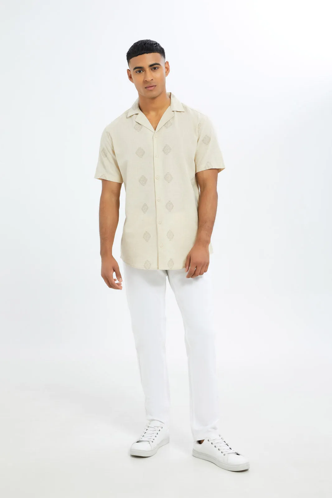 Men White Chino Trousers