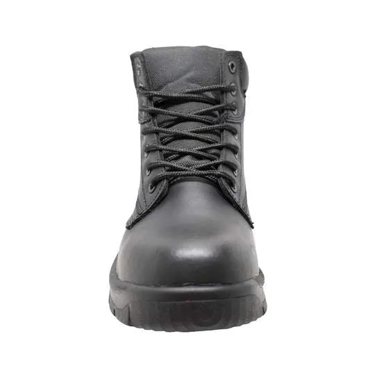 Men's 6" Composite Toe Work Boot Black Leather Boots