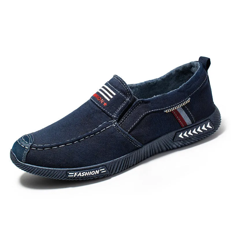 Men's Casual Washed Denim Canvas Shoes