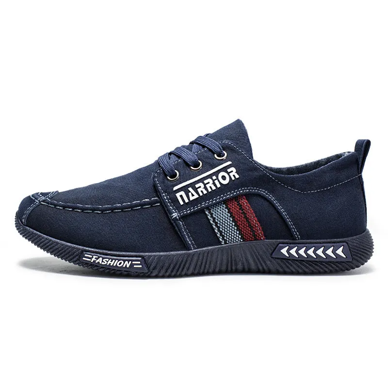 Men's Casual Washed Denim Canvas Shoes