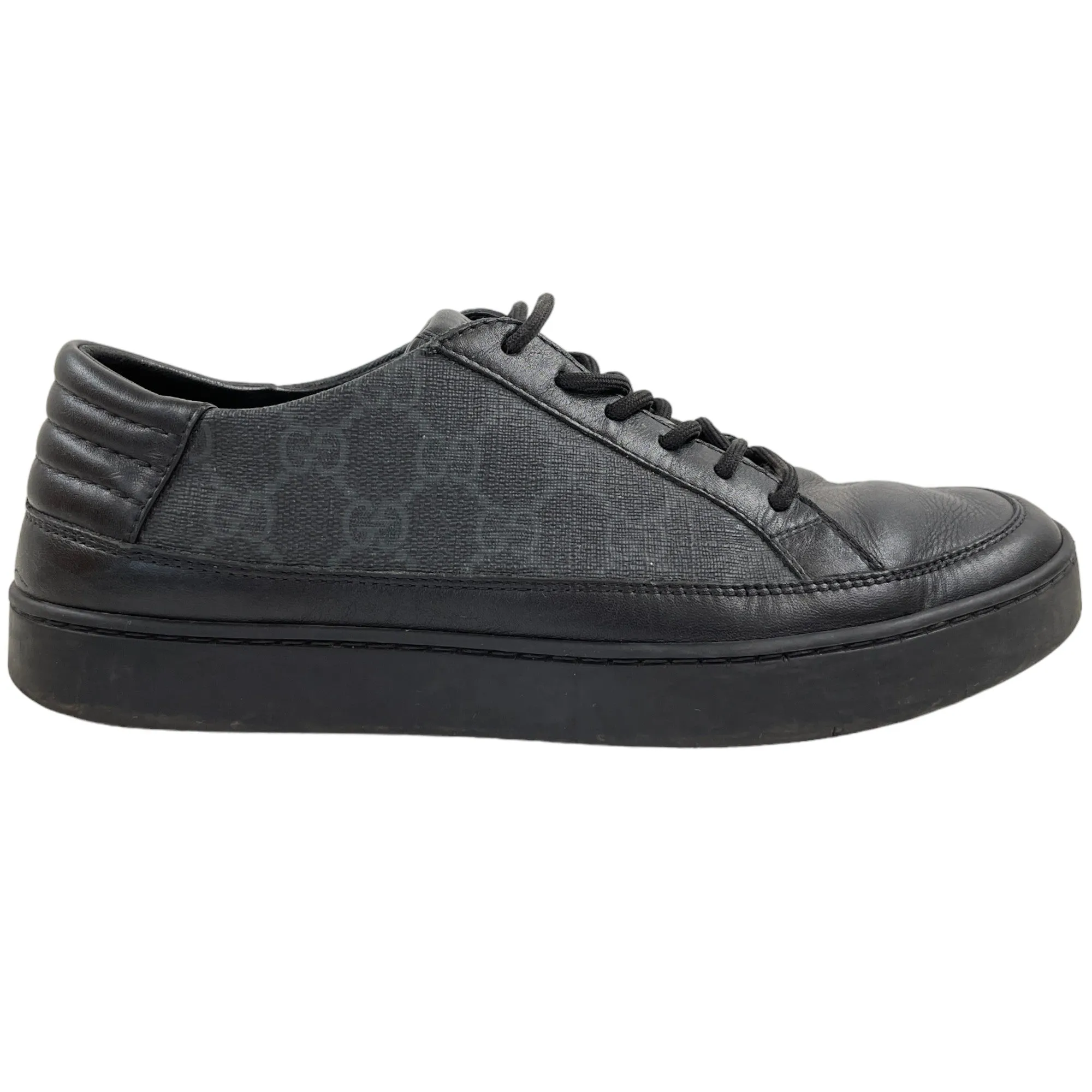 Men's Gg Supreme Canvas Low Trainers Black Size EU 40 / UK 6