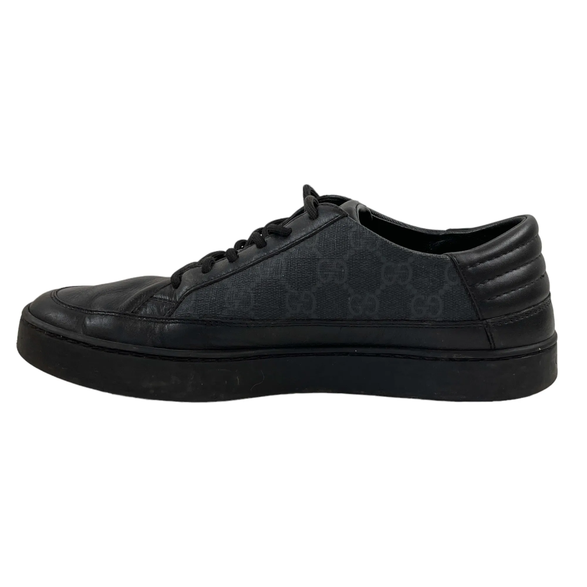 Men's Gg Supreme Canvas Low Trainers Black Size EU 40 / UK 6