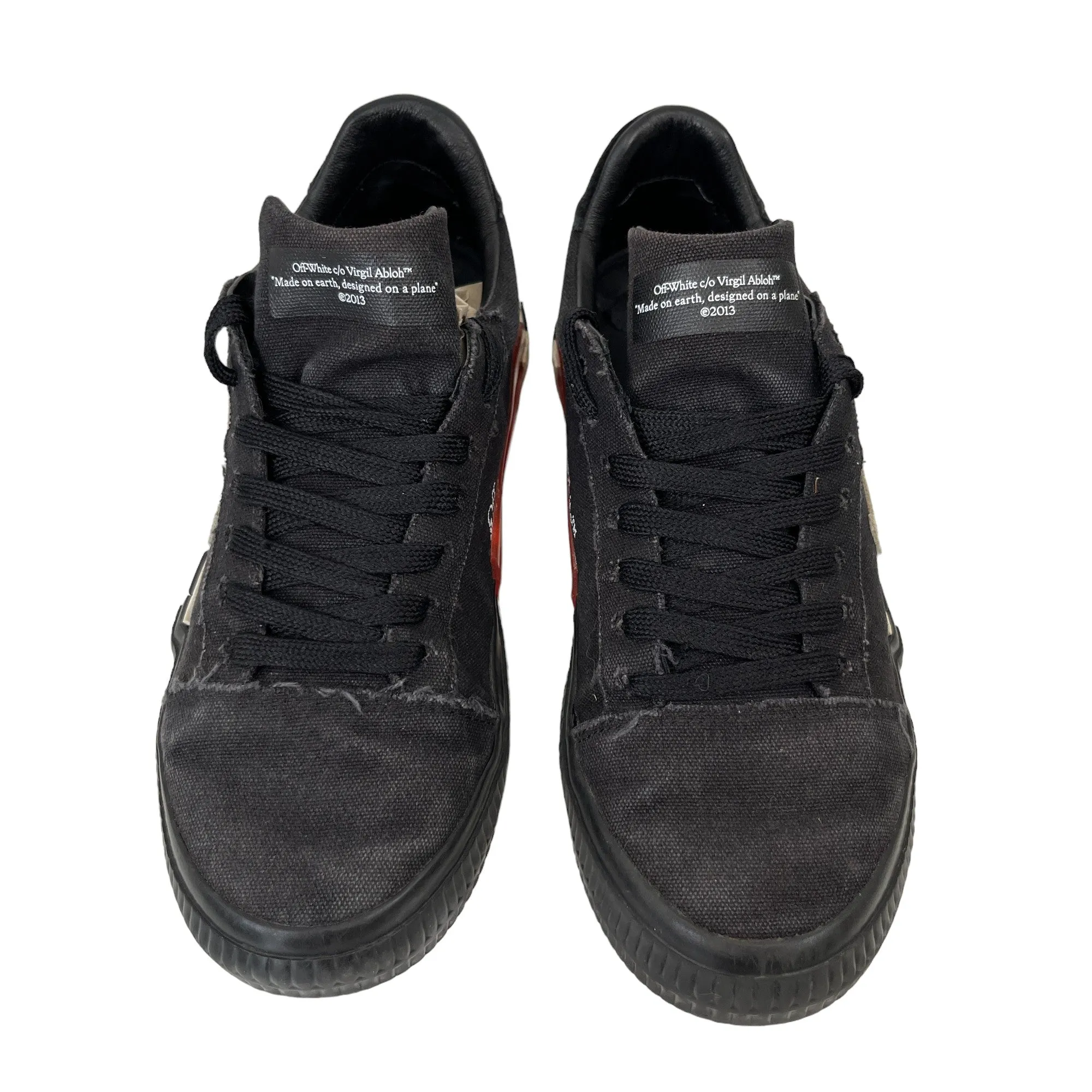 Men's Vulcanised Canvas Low Trainers Black Size EU 40 / UK 6