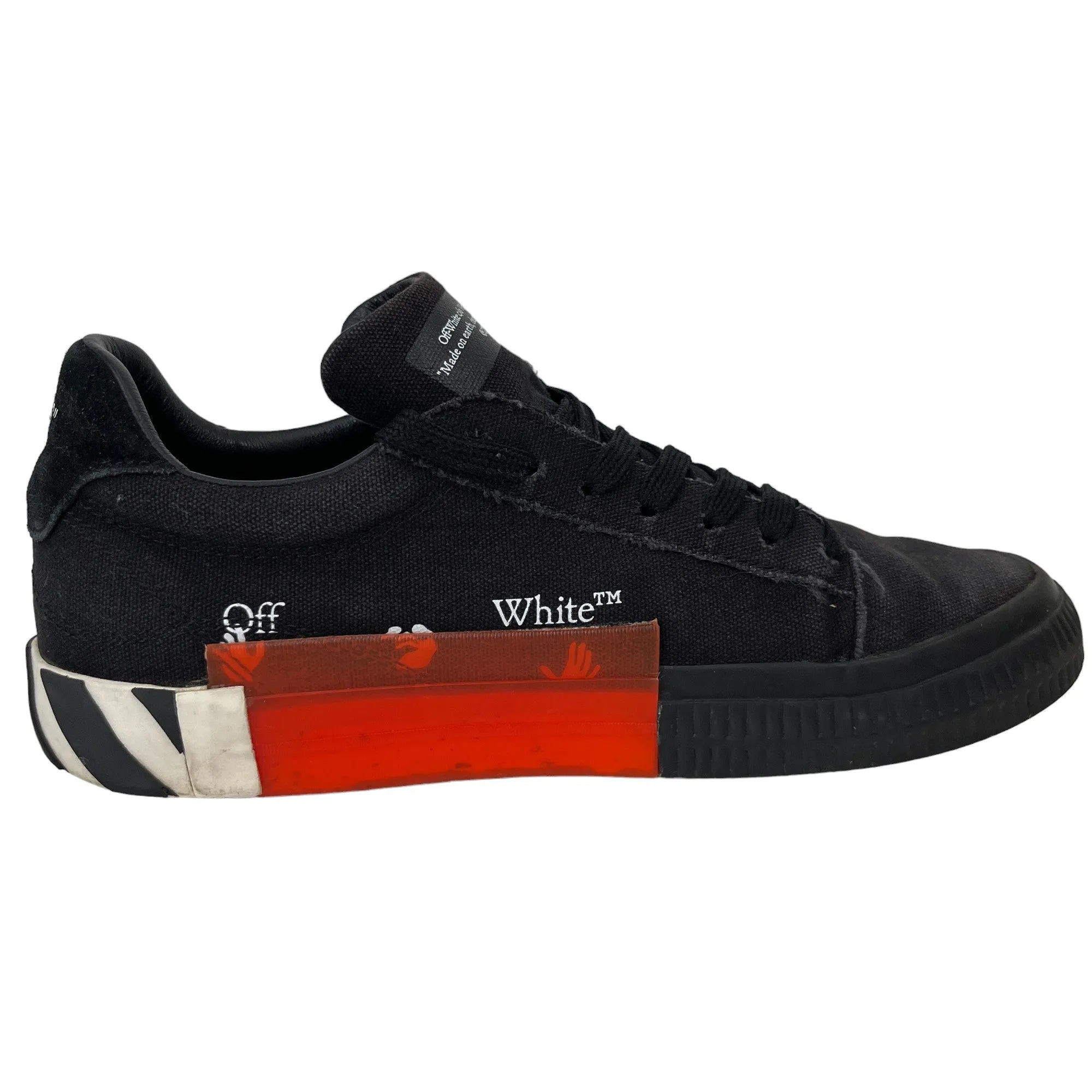 Men's Vulcanised Canvas Low Trainers Black Size EU 40 / UK 6