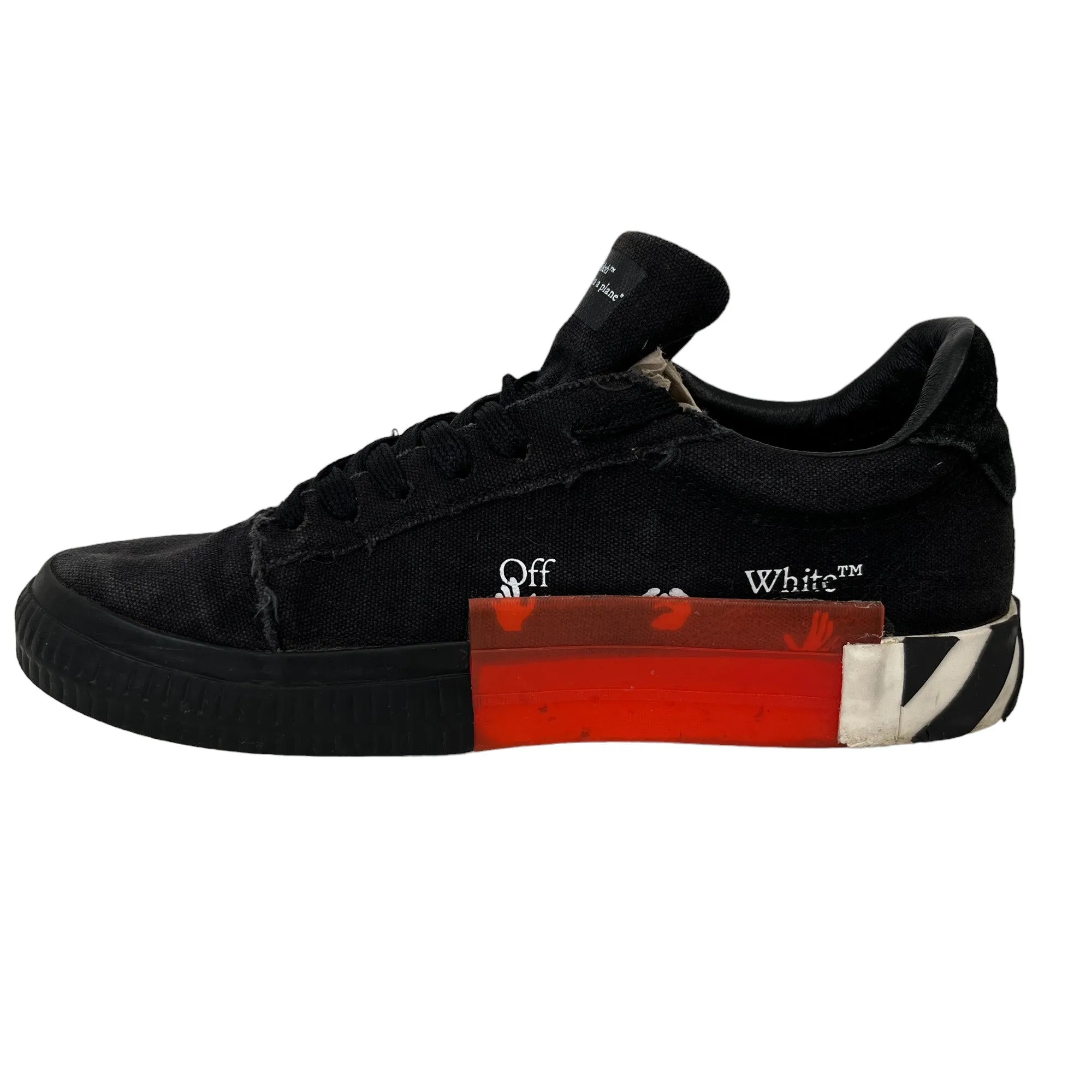 Men's Vulcanised Canvas Low Trainers Black Size EU 40 / UK 6