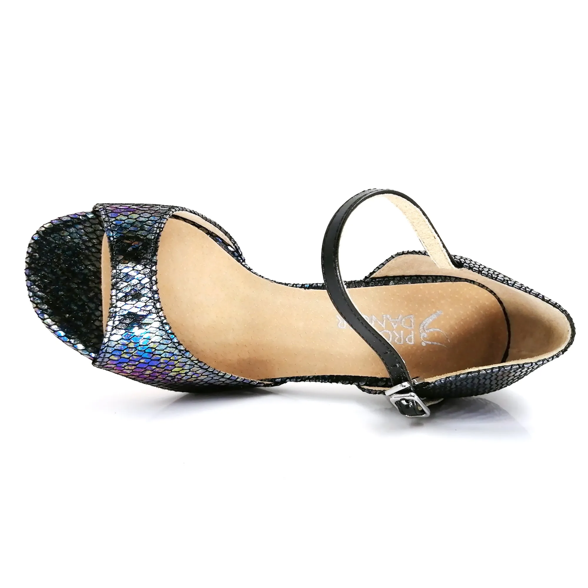 Multicolored Leather High Heel Argentine Tango Shoes Women's - Pro Dancer PD-9001F