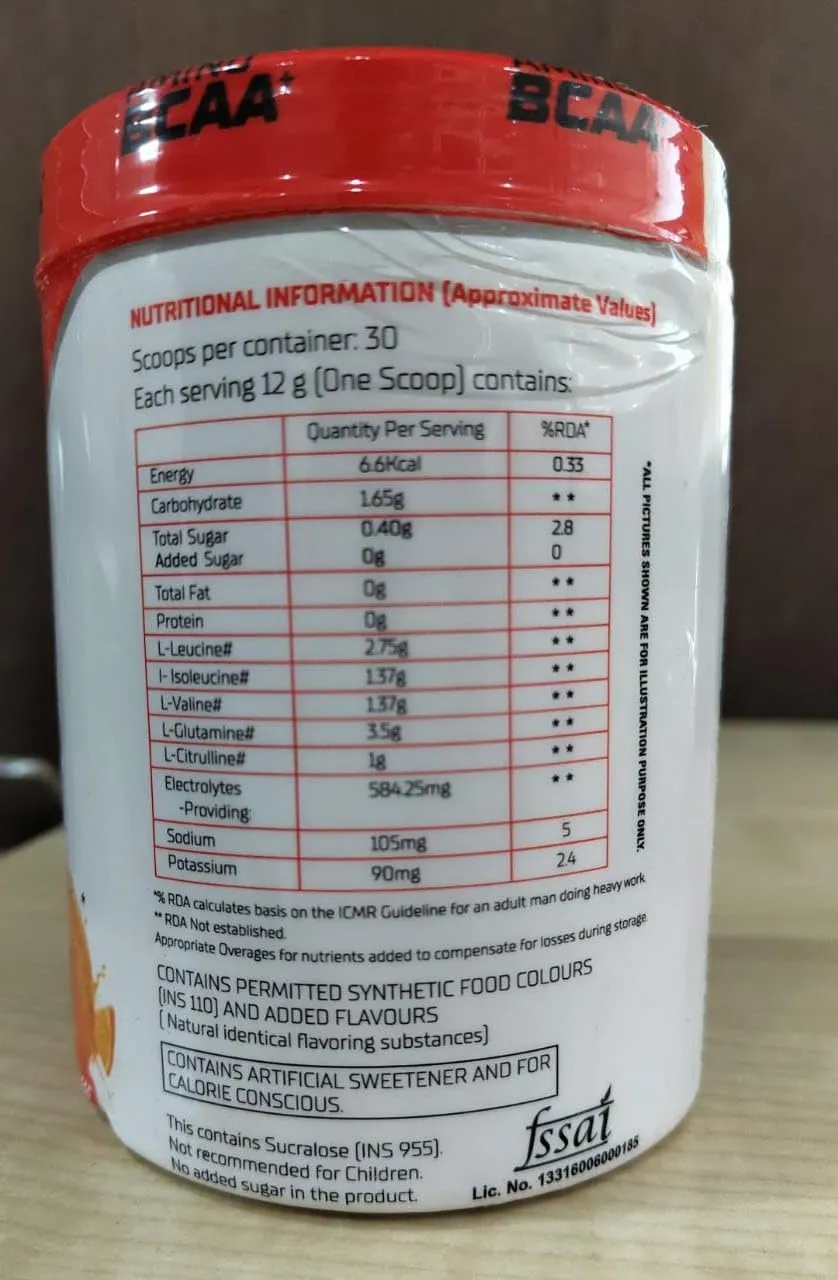 Muscle Science Amino BCAA Intra Workout/Post Workout, 5.5 Gm Micronized Vegan BCAA, 3.5 Gm Glutamine, 1Gm Citrulline & 585 mg Electrolytes, Muscle Recovery & Growth | FREE STEEL SHAKER (MOJITO MARGARITA)