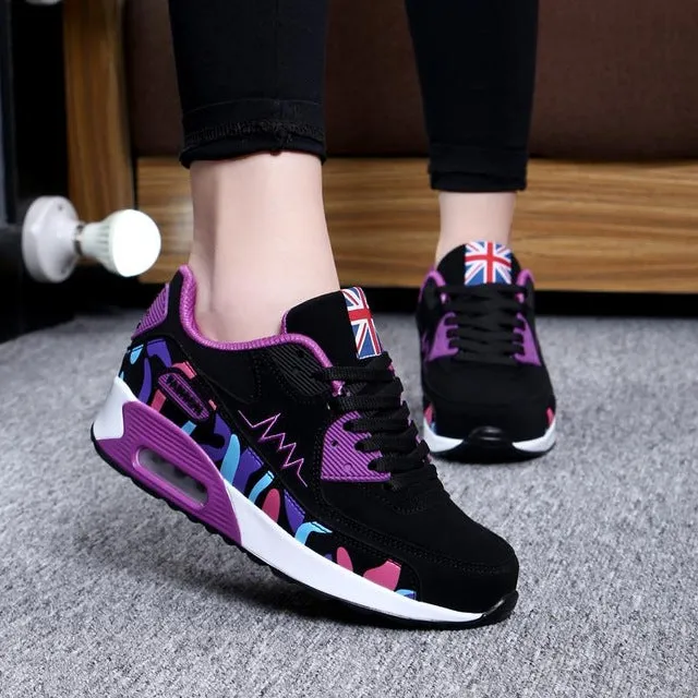 New 2017 Fashion Flats Women Trainers Breathable Sport Woman Shoes Casual Outdoor Walking Women Flats Zapatillas Mujer