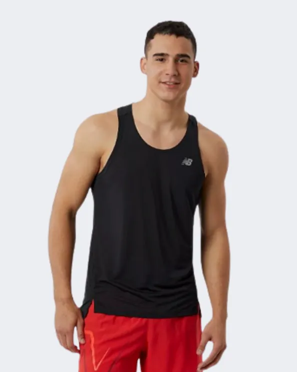 New Balance Accelerate Singlet Men Running Tank Black Mt23220-Bk